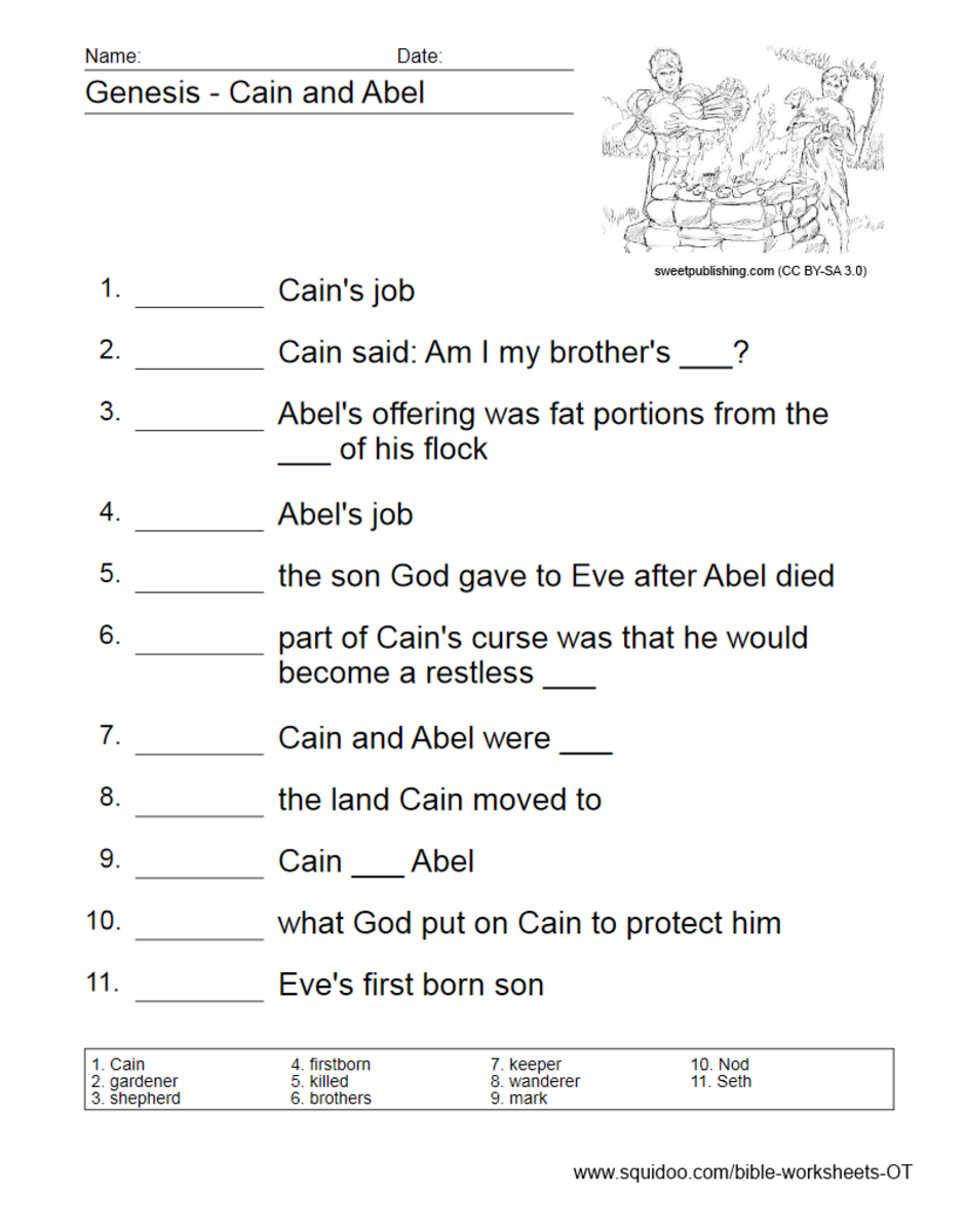 Old Testament Worksheets HubPages