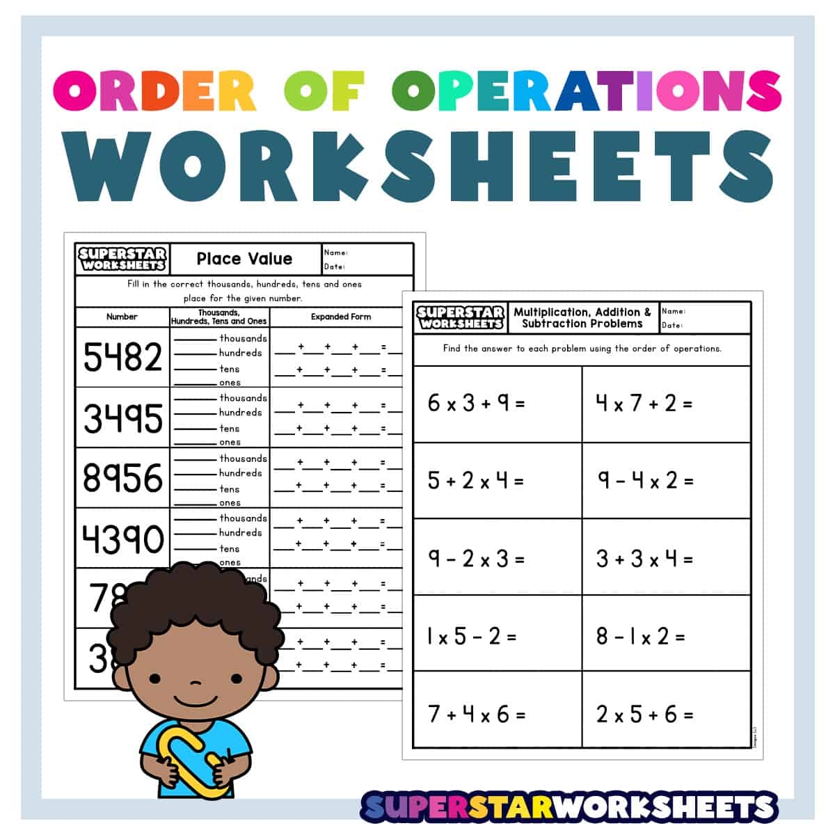 Order Of Operations Worksheets Superstar Worksheets