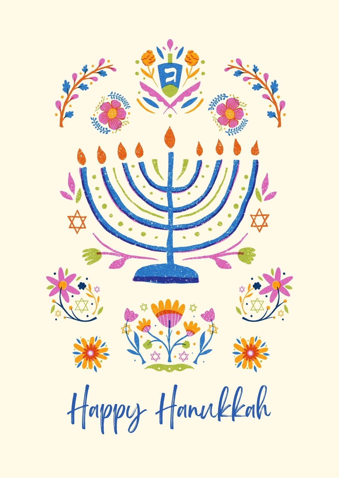 Page 2 Free Printable Customizable Hanukkah Card Templates Canva