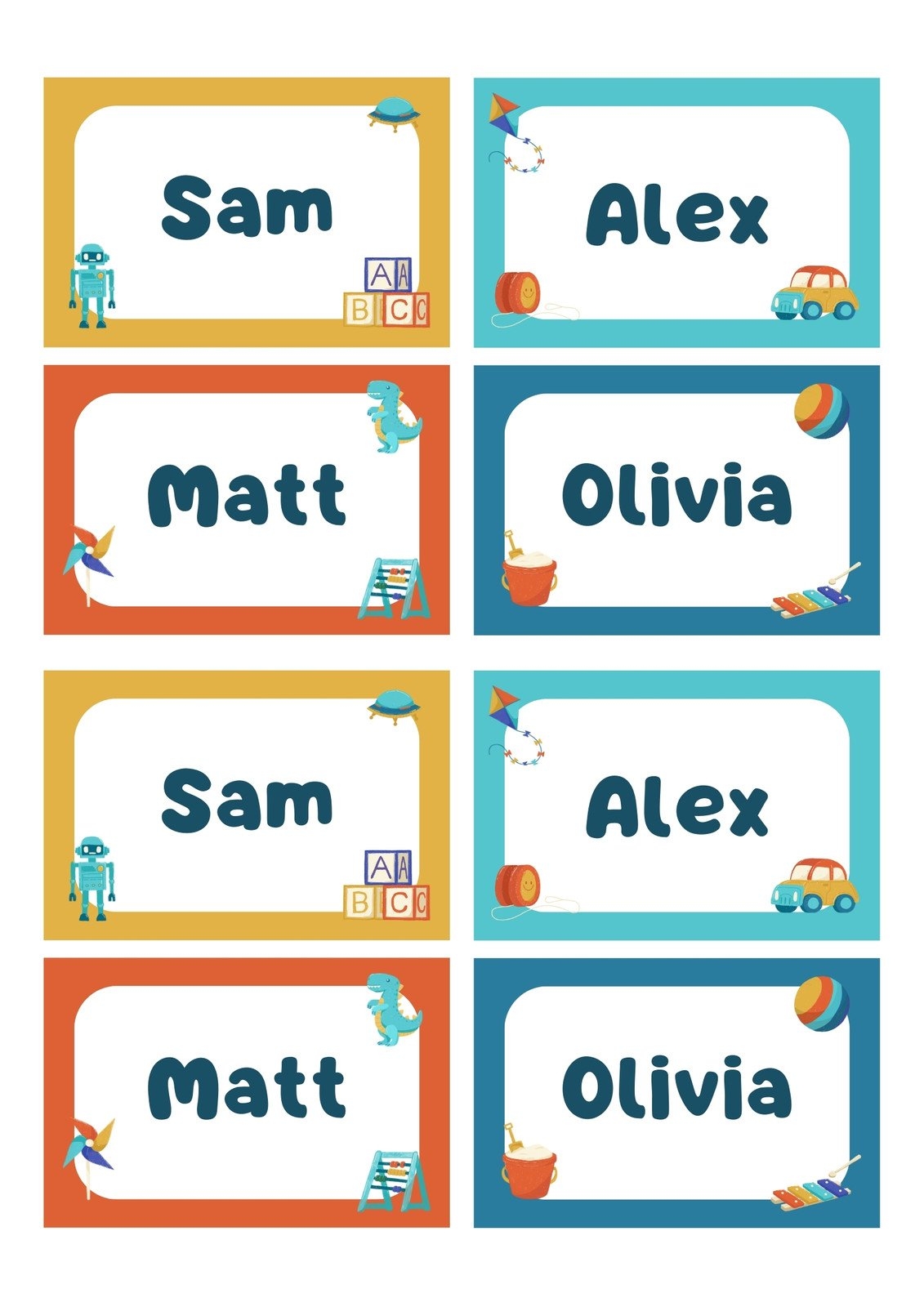 Page 2 Free Printable Customizable Name Tag Templates Canva