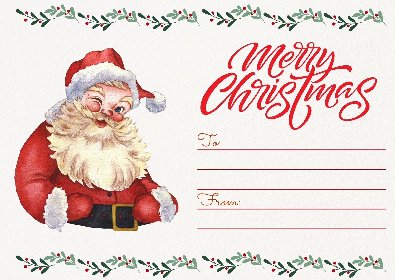 Page 7 Free Custom Printable Christmas Card Templates Canva