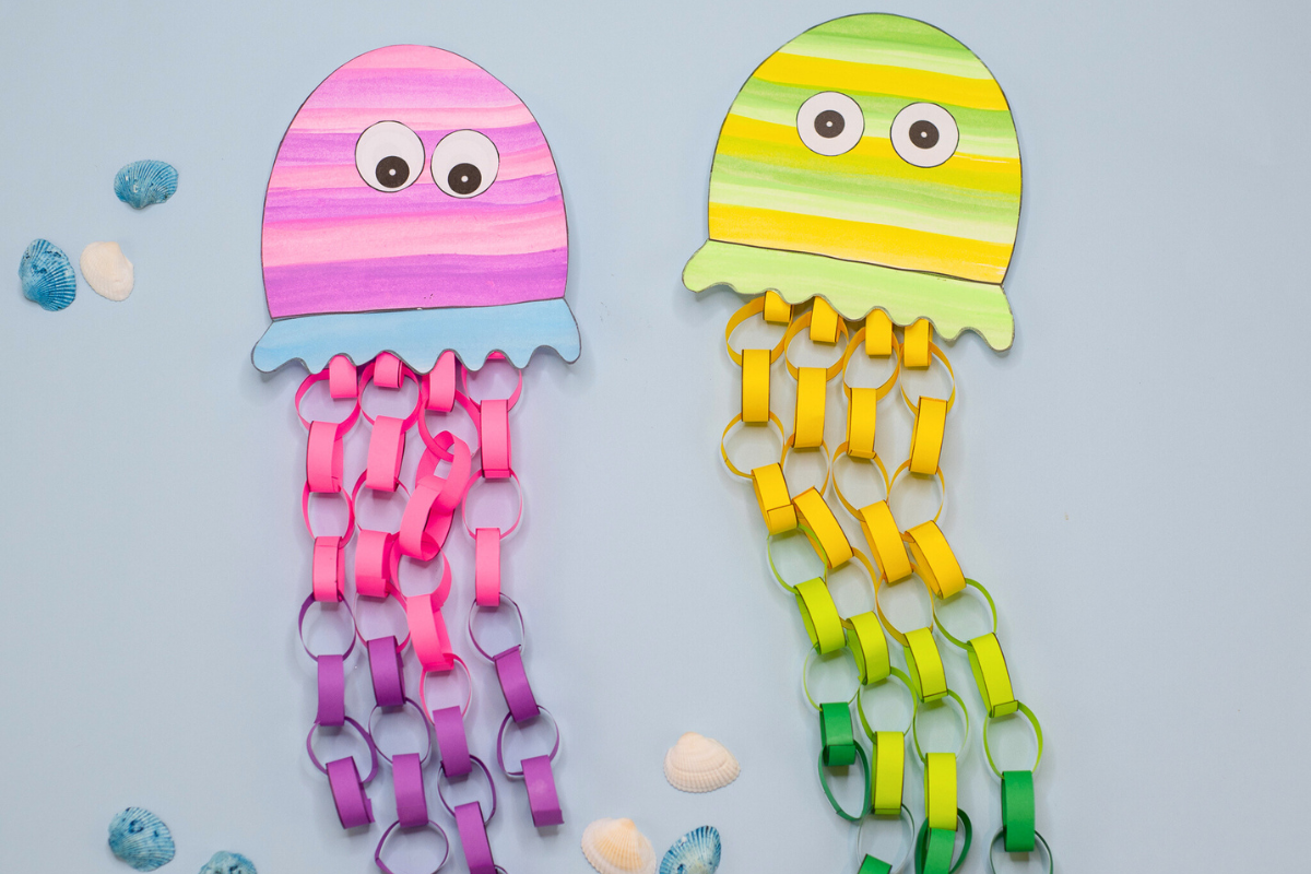 Paper Jellyfish Craft For Kids Printable Jellyfish Template Crafts By Ria