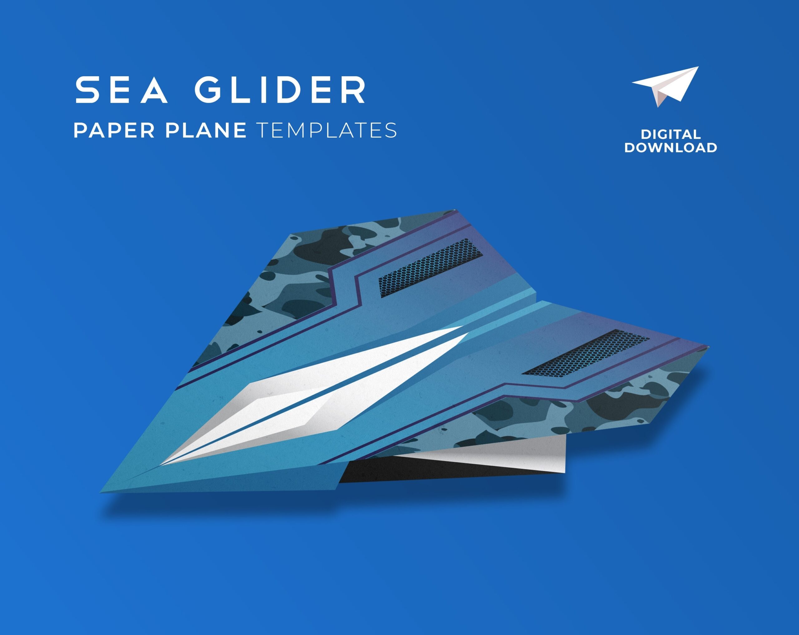 Paper Plane Template Instant Download Printable Plane Home And School Activity Birthday Party Fun Educational Fun Sea Glider Etsy