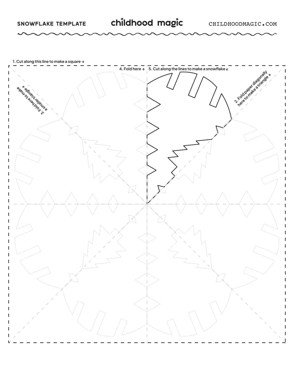 Free Printable 3d Snowflake Template