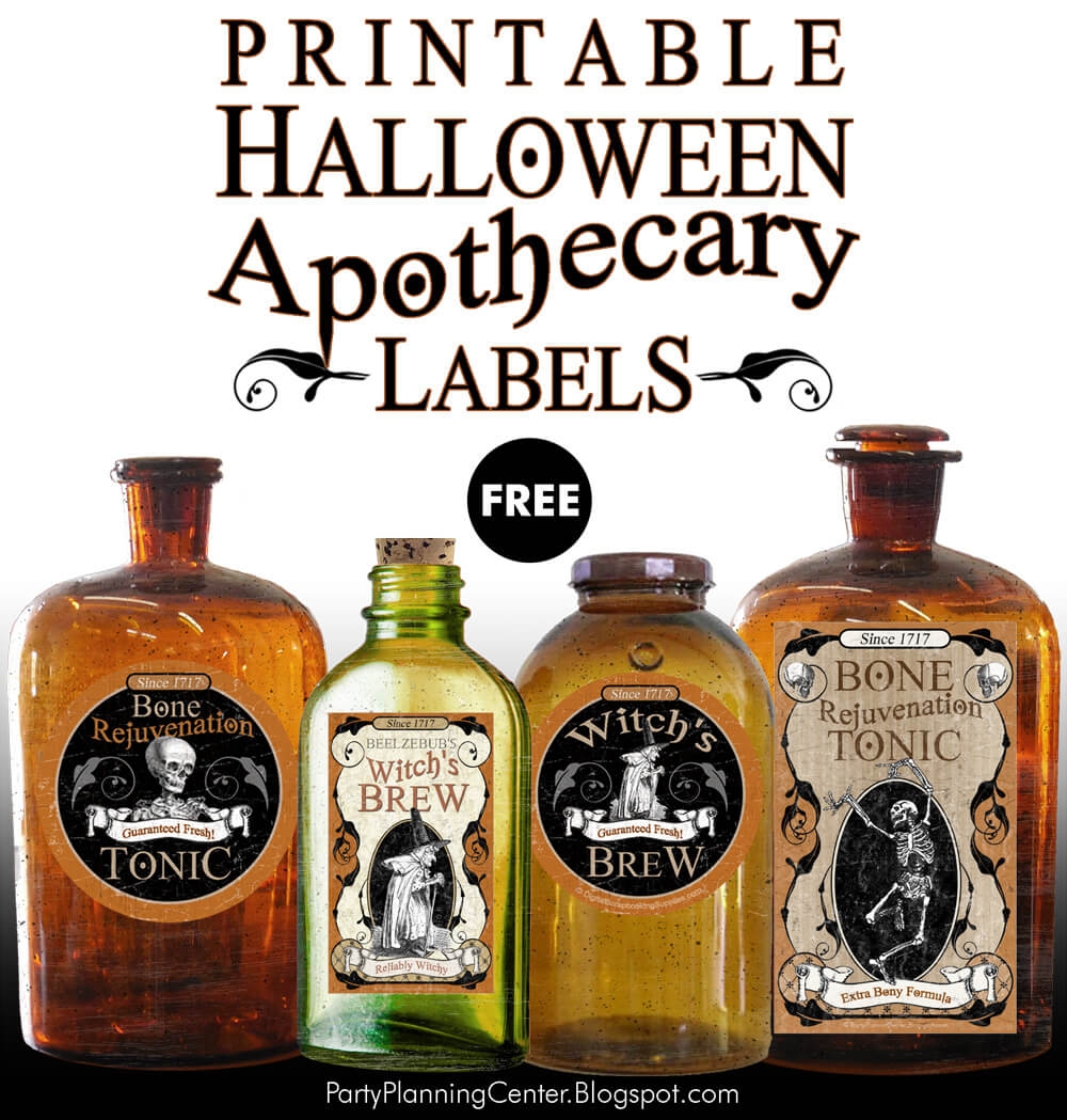 Party Planning Free Printable Halloween Apothecary Labels