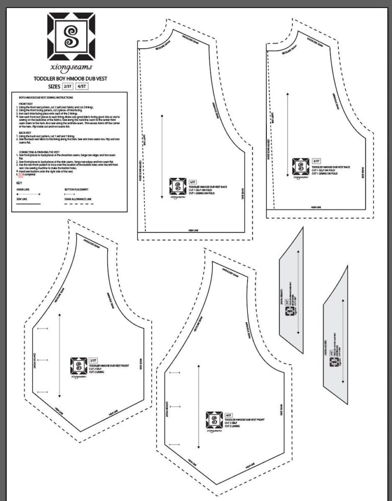 Pattern Boys Vest Worksheets Library