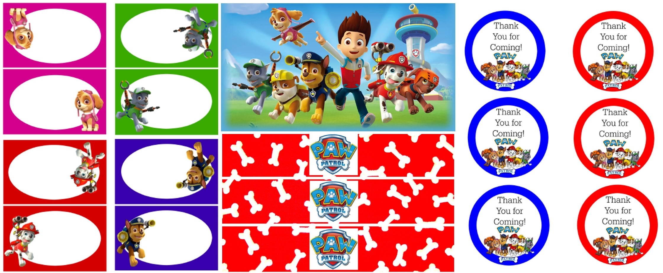 Paw Patrol Party FREE PRINTABLES Tickled Pink Party Ideas