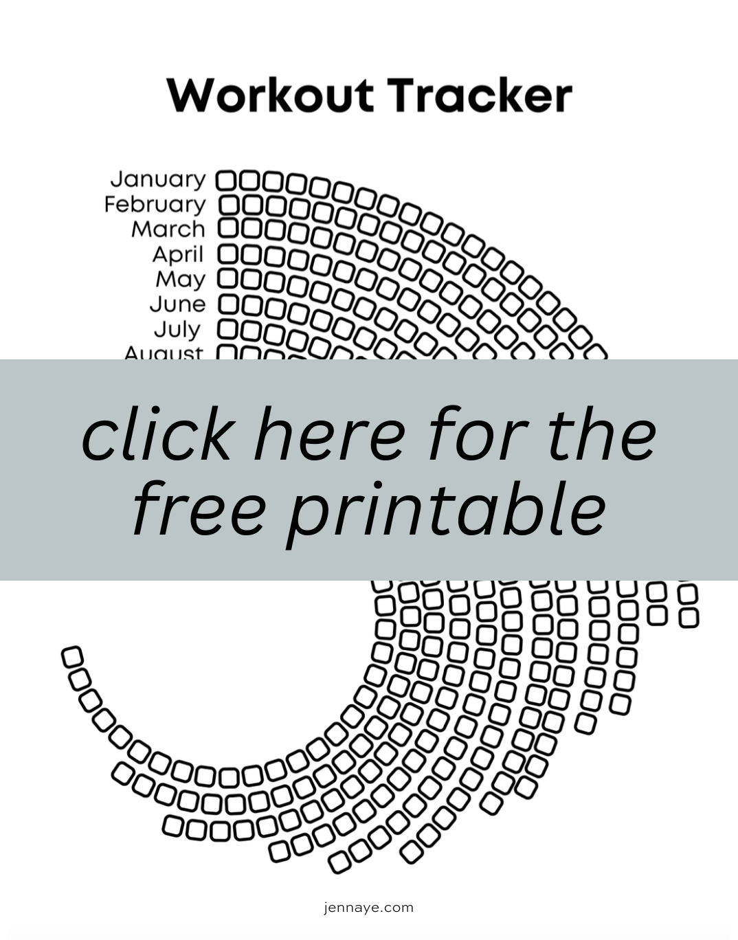2025 Workout Tracker Free Printable