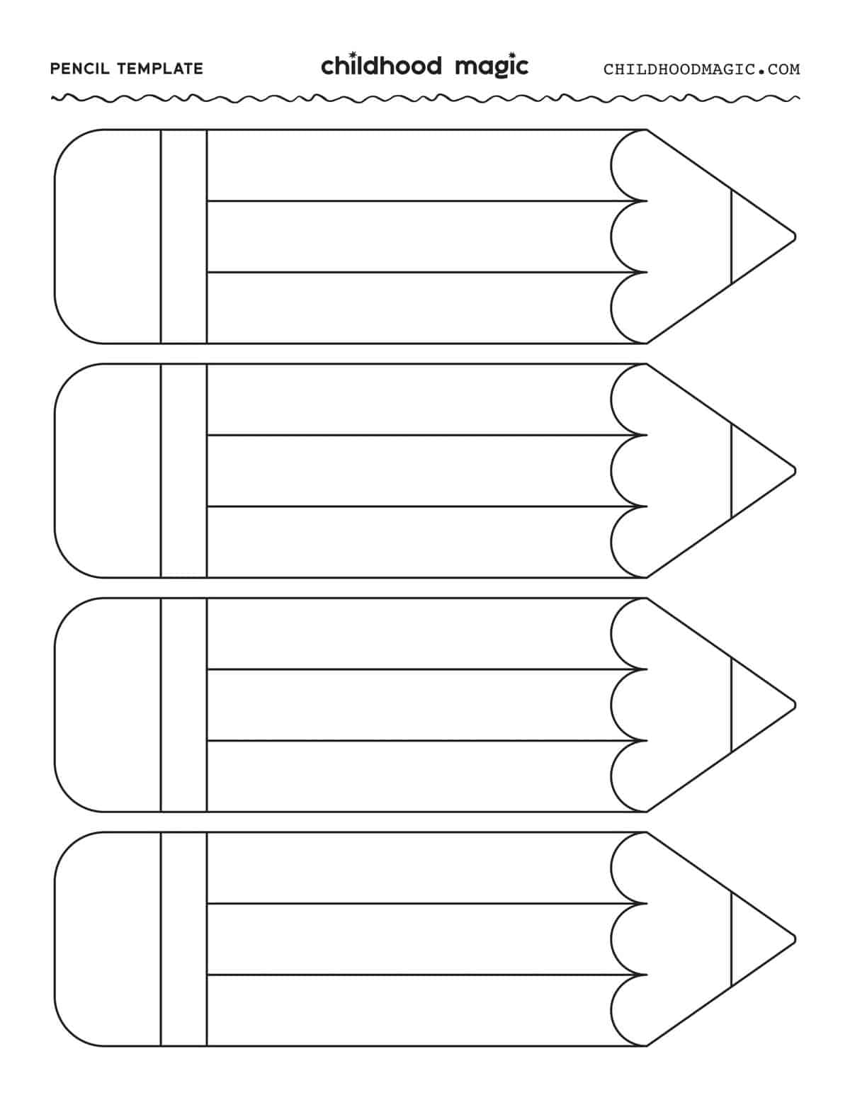 Pencil Outline Childhood Magic