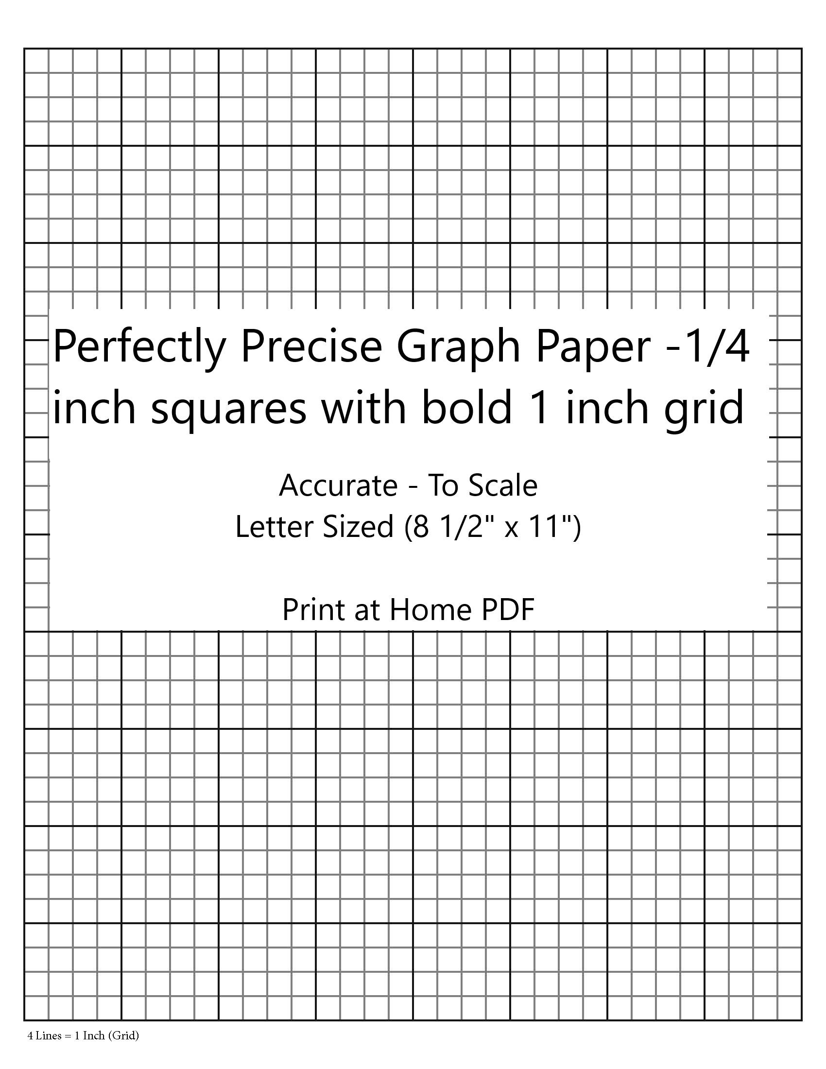 Perfectly Scaled And Precise Printable Graph Paper 4 4 1 4 