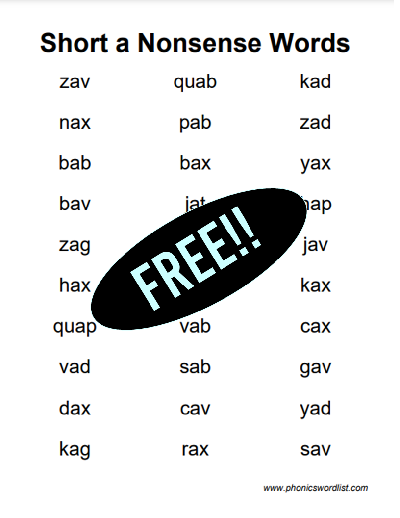 Phonics Word List Generator CVC Word Lists 