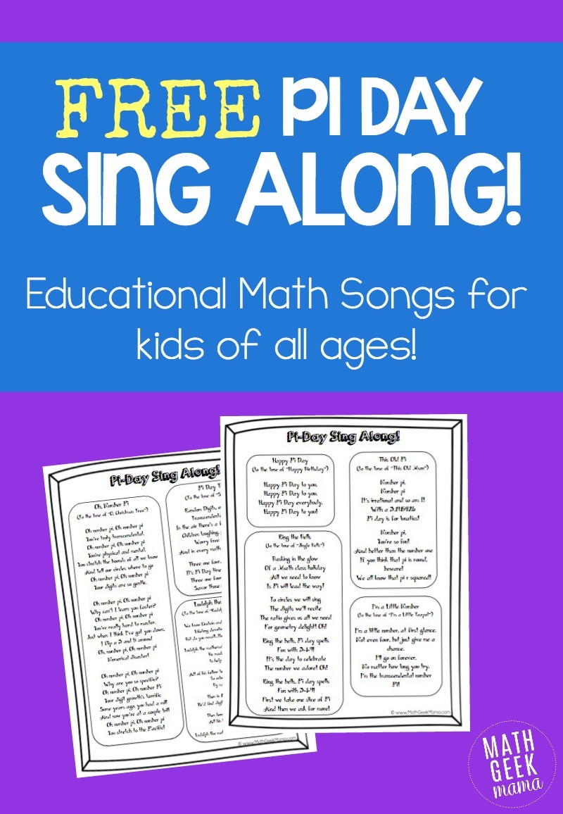 Pi Day Sing Along Free Song Lyrics 