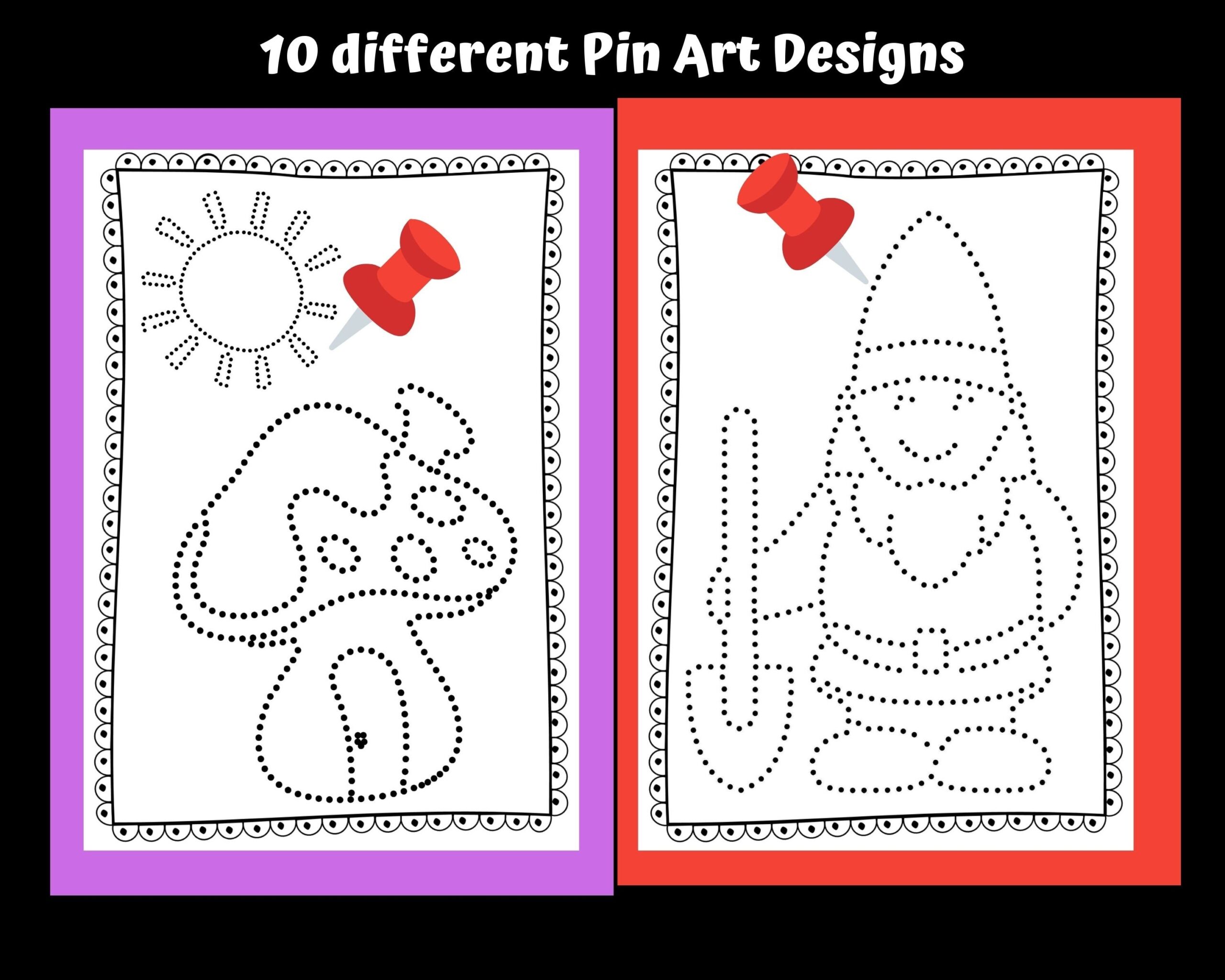 Pin Poking Printables Fairy Themed Fairy Unicorn Dragon And More Etsy