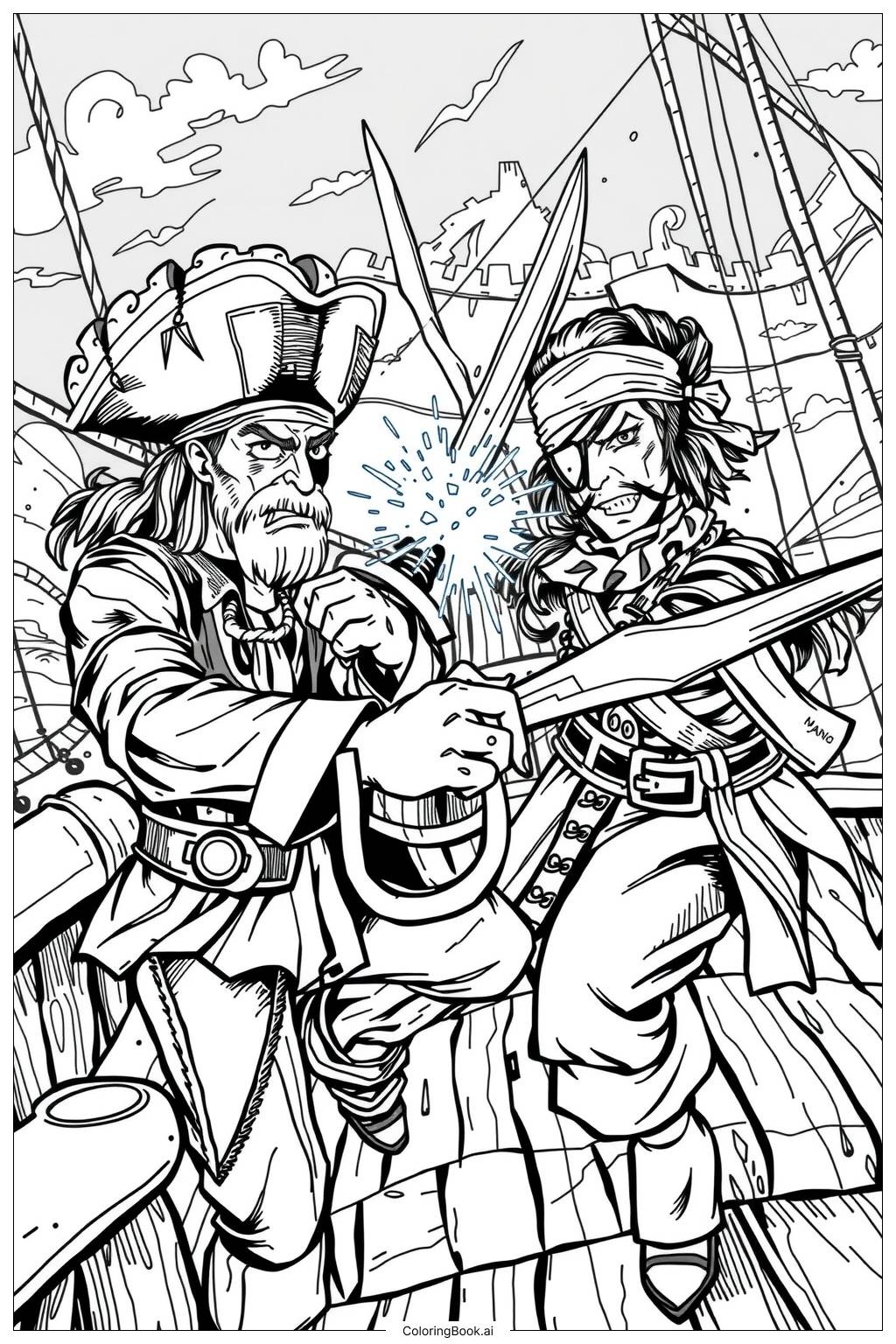 Pirate Coloring Pages Free Printable