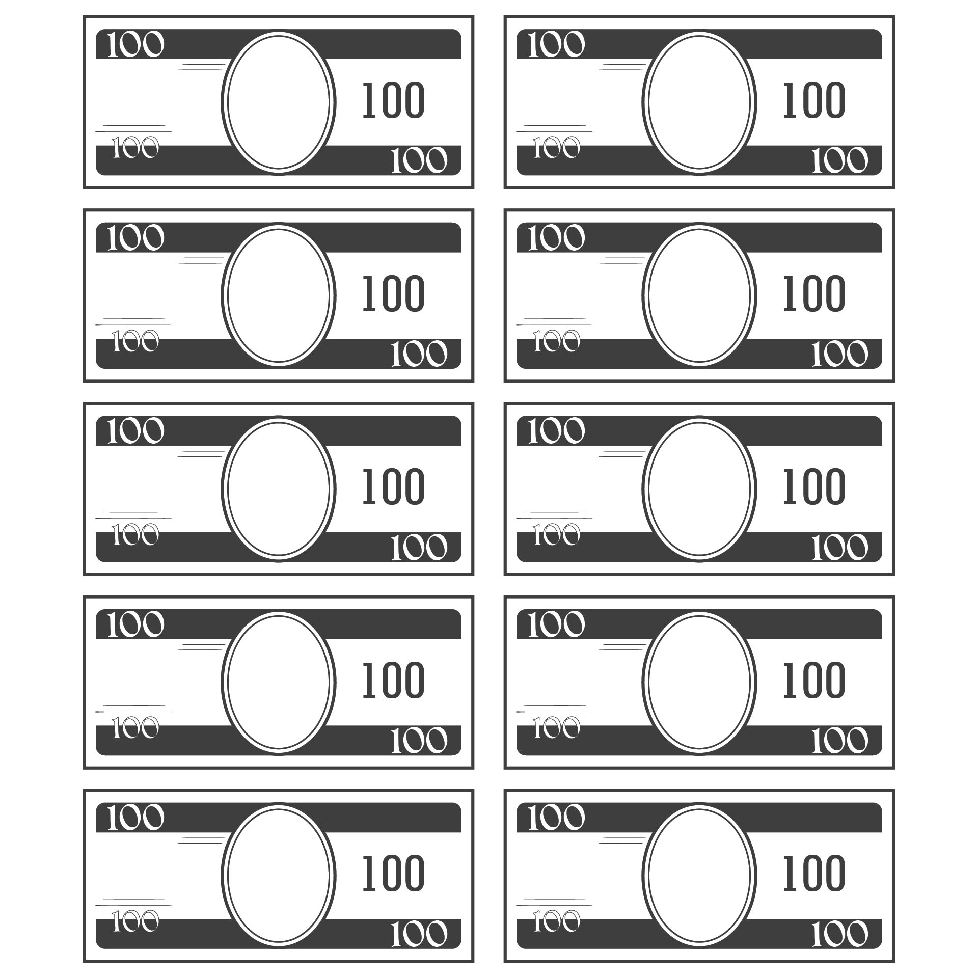Free Printable Play Money Template