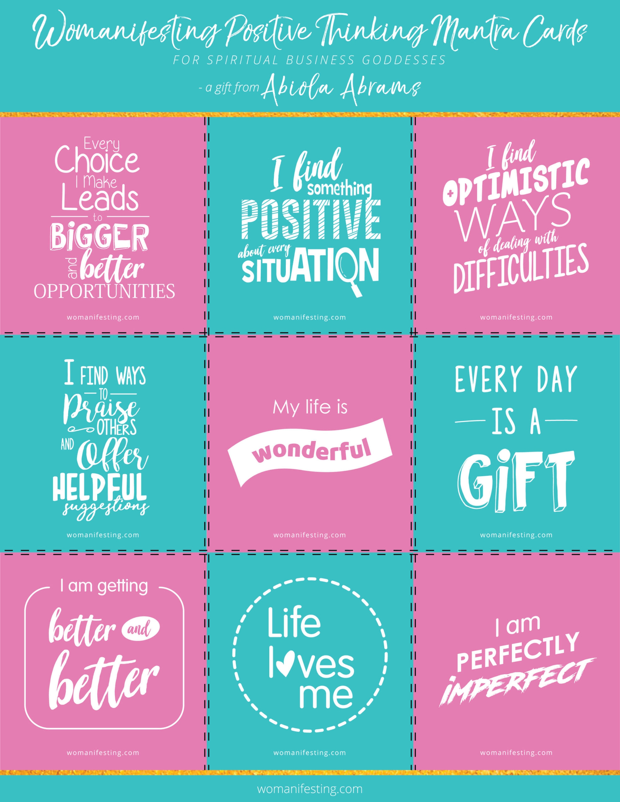 Positivity Mantras Printable Inspiration For You And Your Business
