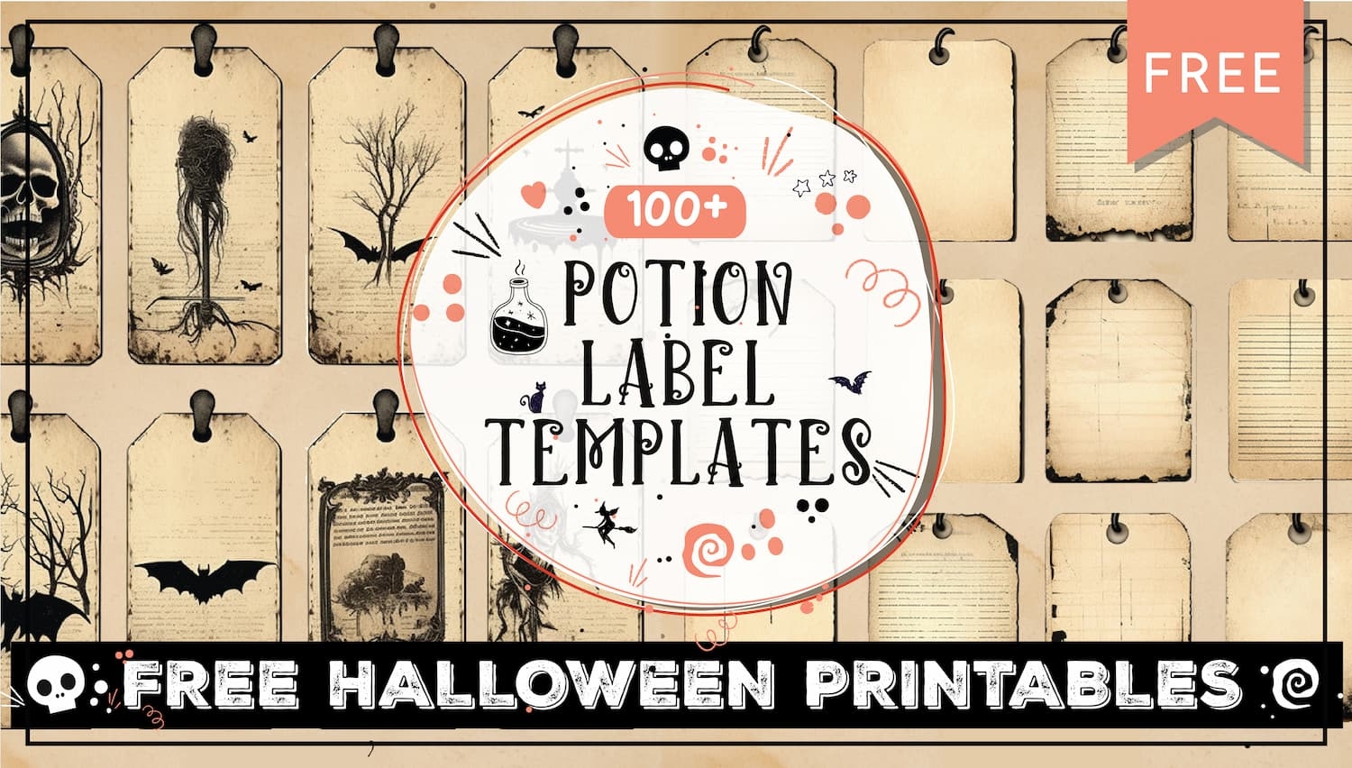 Potion Labels 100 Halloween Bottle Labels World Of Printables
