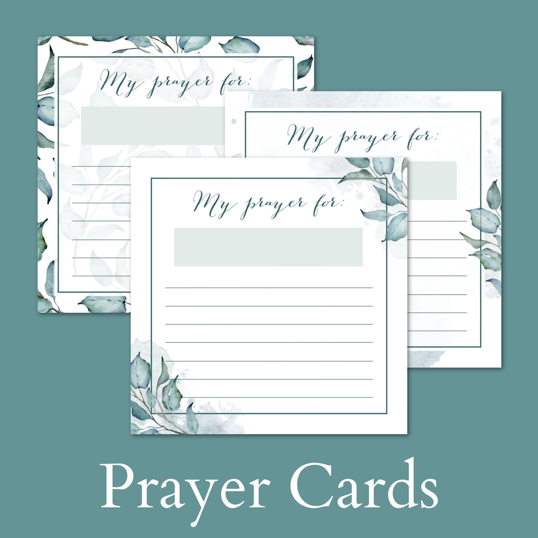 Prayer Cards Printable Prayer Request Cards Prayer Note Cards Prayer Card Template Christian Note Cards Christian Gift Prayer Notes Etsy