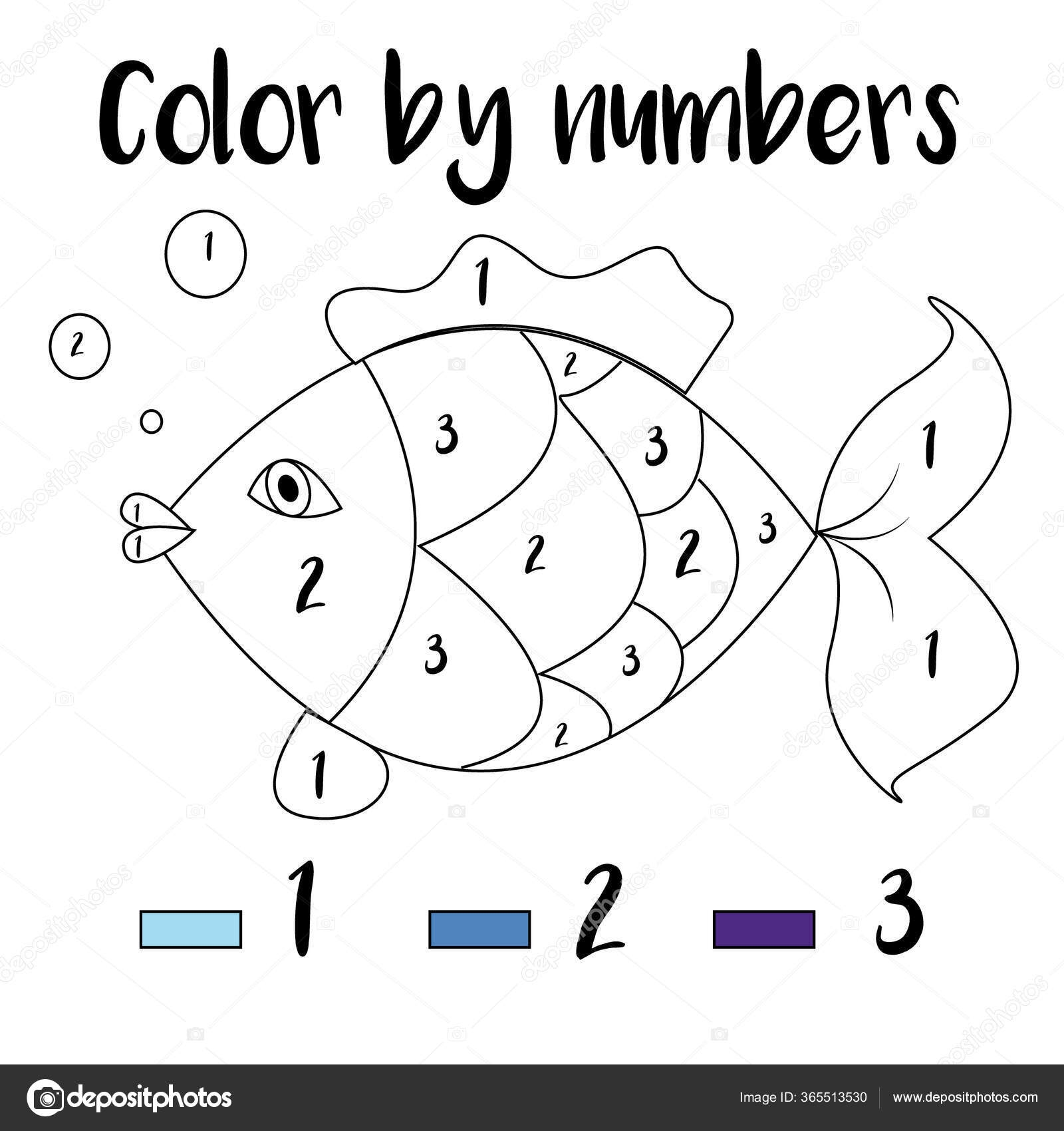 Preschool Counting Activities Coloring Page Colorful Illustration 