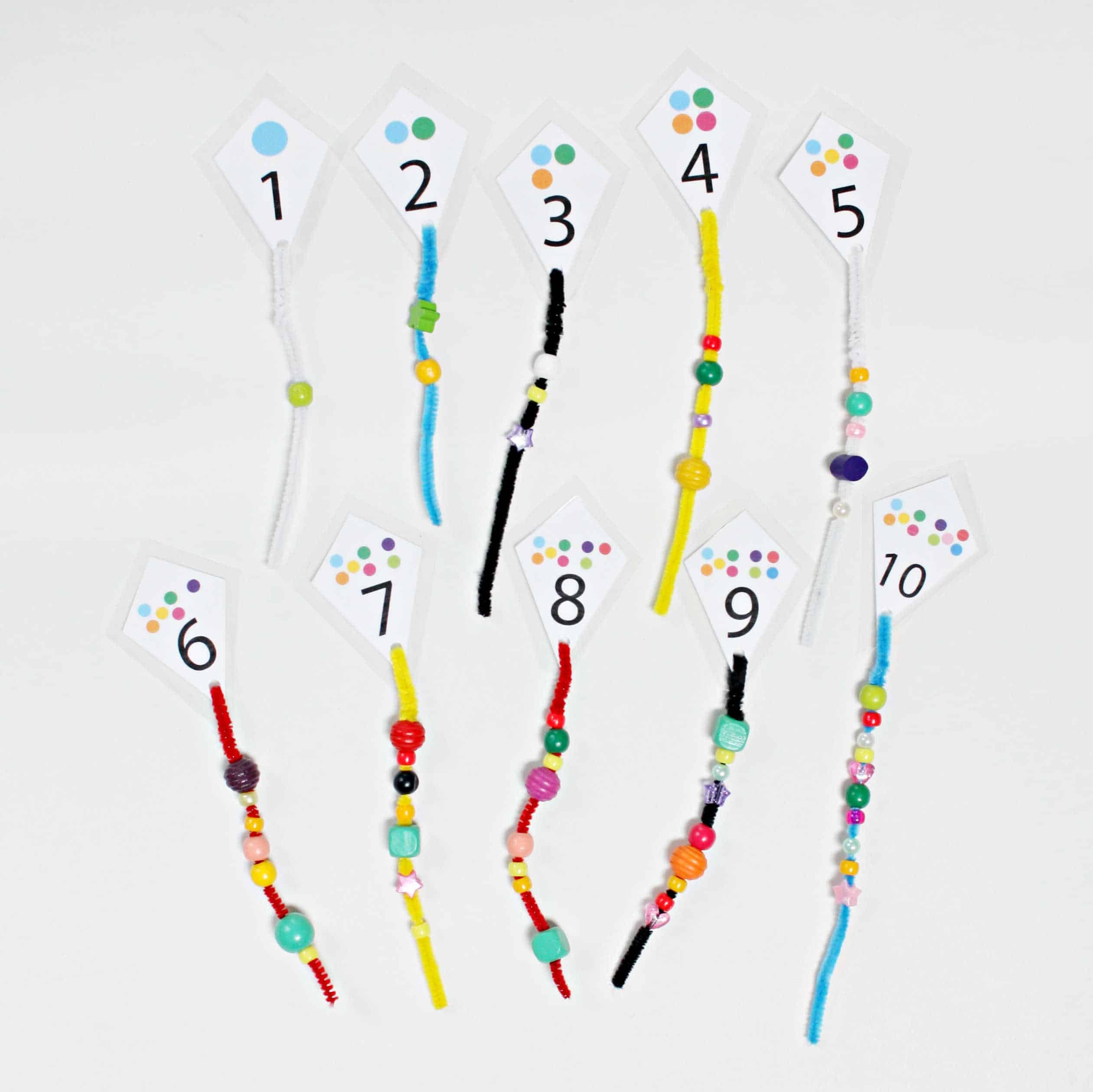 Preschool Counting Activity With Free Printable Kite Template 