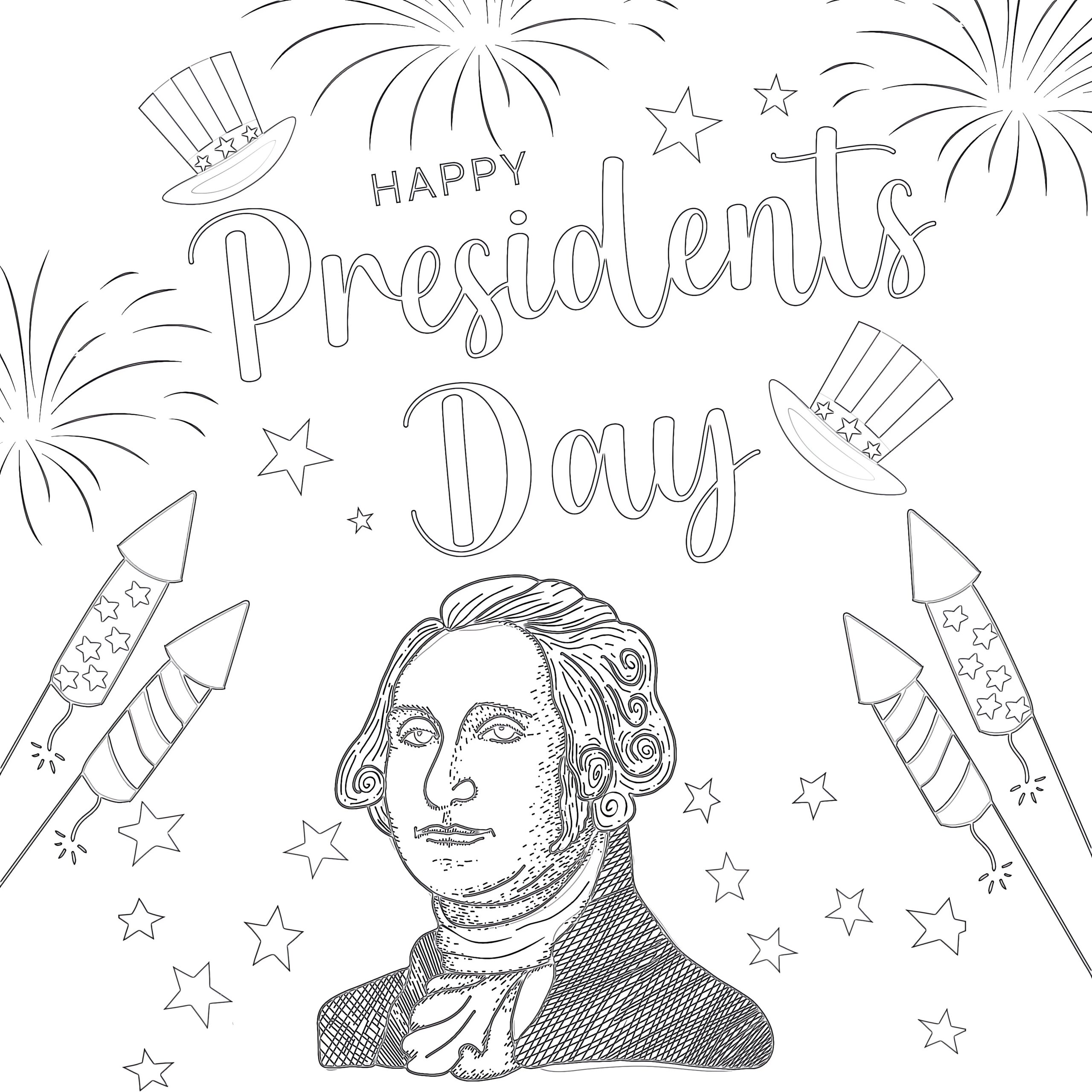Presidents Day Coloring Page Coloring Pages Mimi Panda