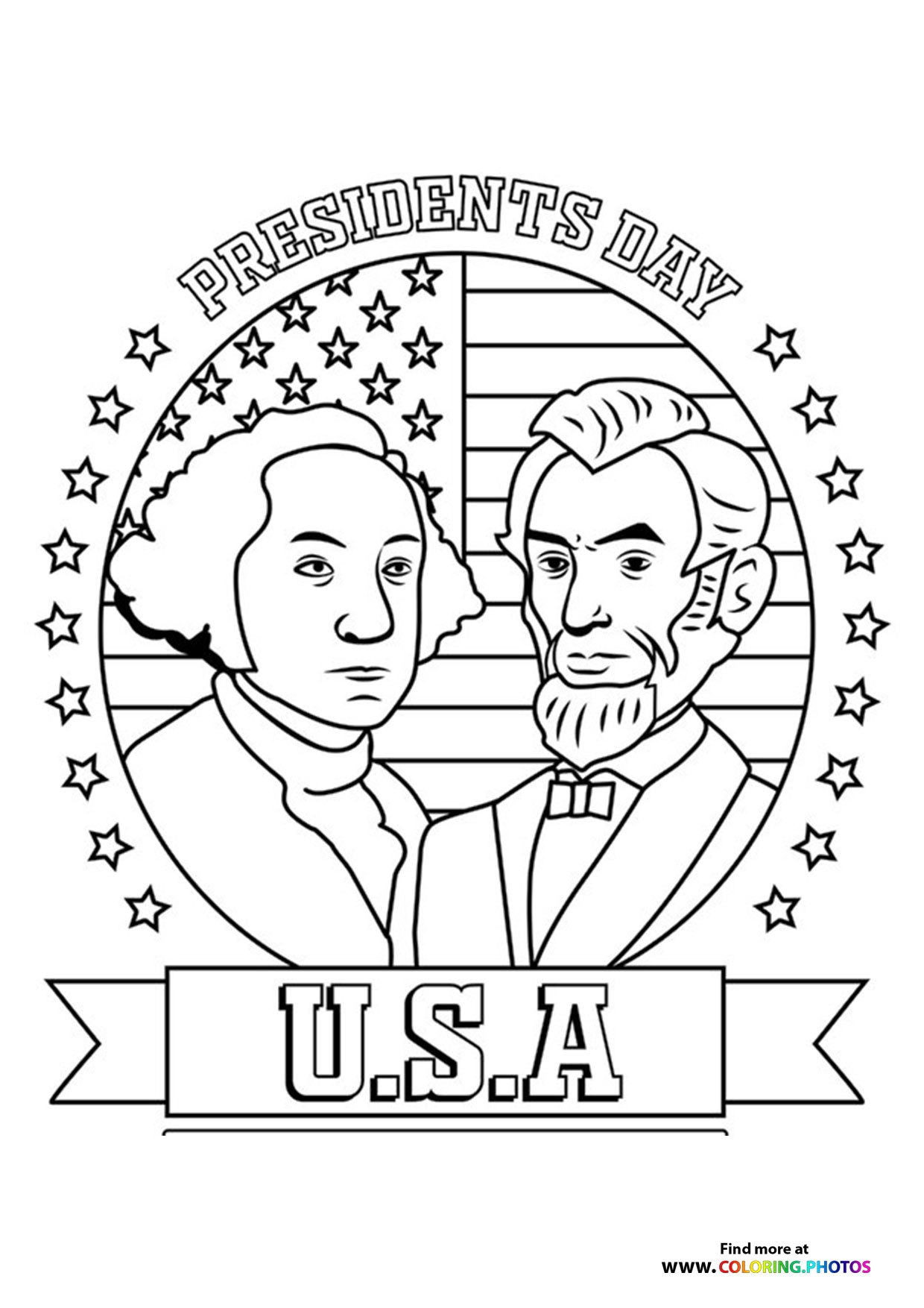 Presidents Day Coloring Pages For Kids Free And Easy Print Or Download