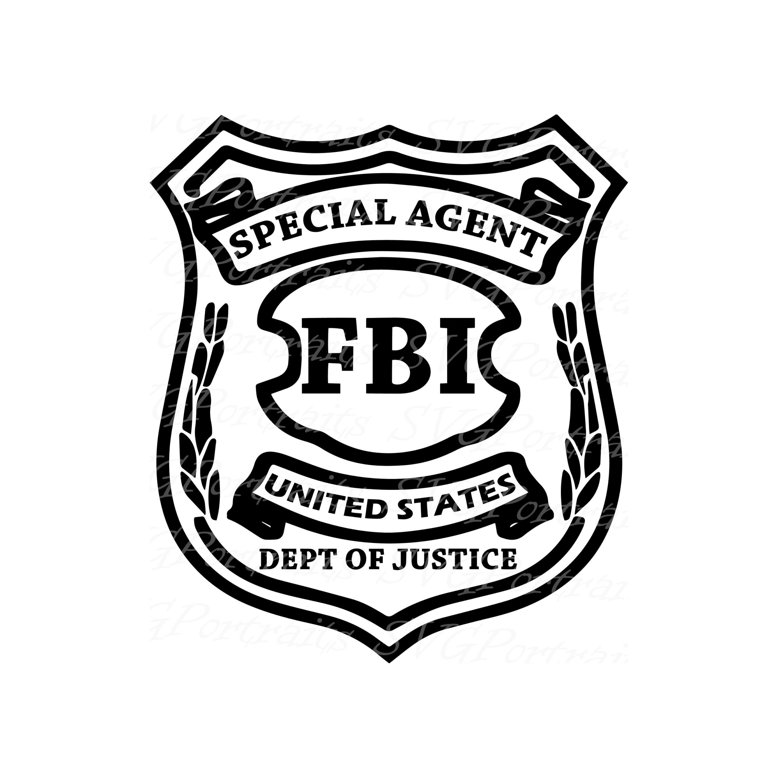 Pretend Fbi Badge SVG DXF PNG Pdf Jpg Eps Files Vector Police Badge Svg Fbi Badge Svg Cia Badge Svg
