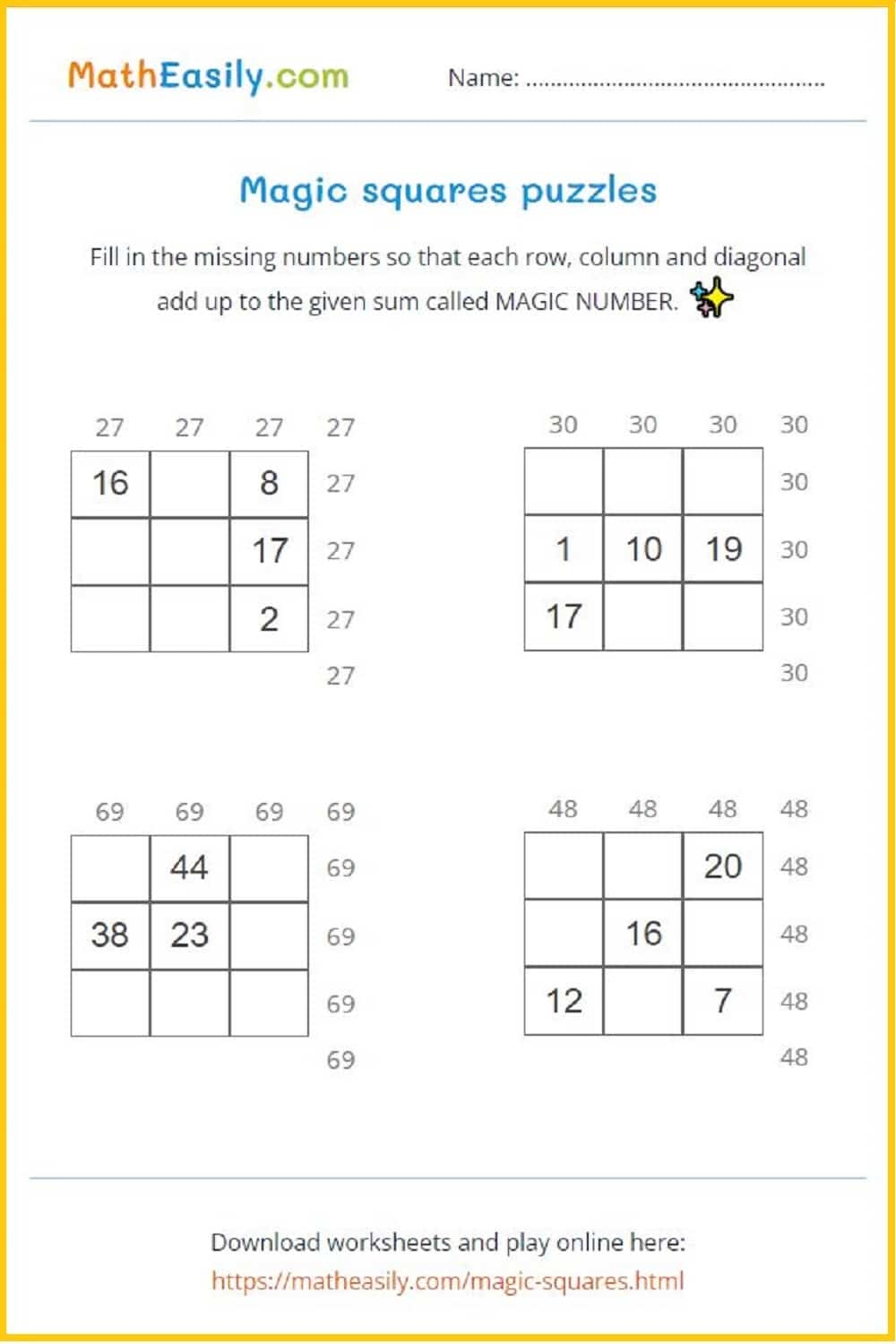 4th Grade Free Printable Worksheets