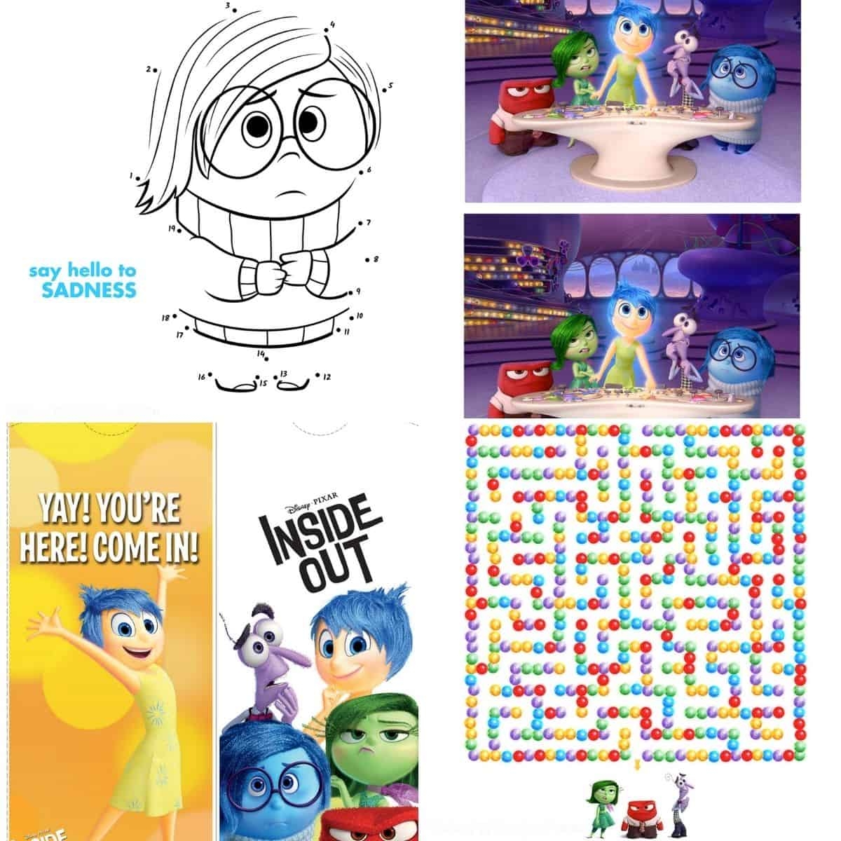 Printable Activity Sheets For Inside Out The Crafty Blog Stalker