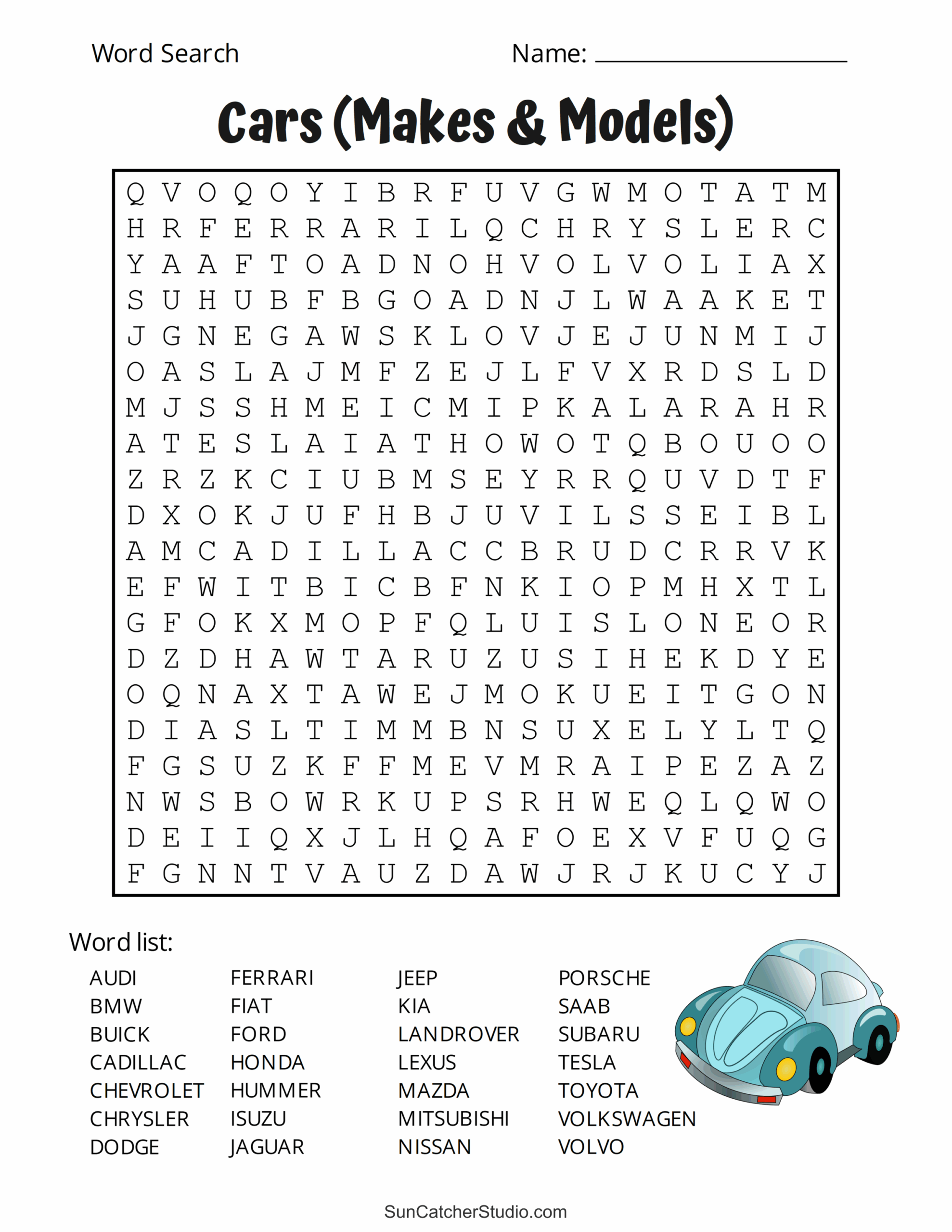 Free Printable Adult Word Search