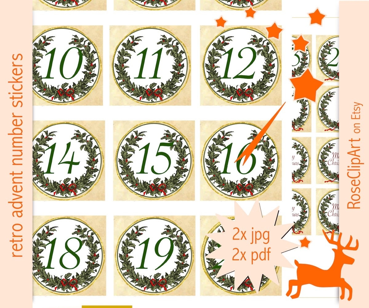 Free Printable Numbers For Advent Calendar