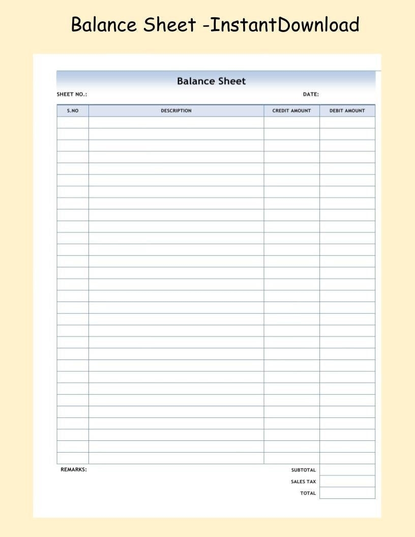 Free Printable Ledger Sheets