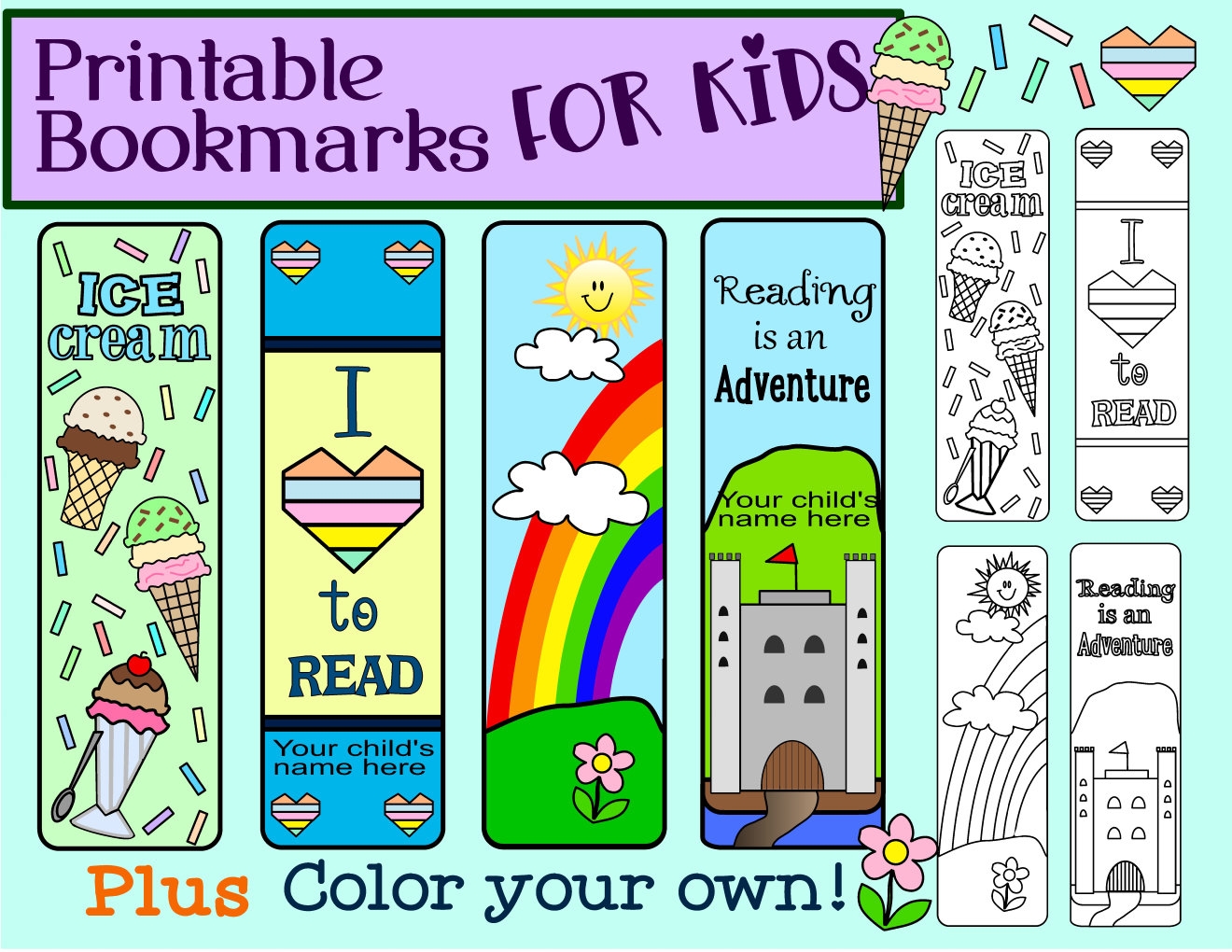 Free Printable Children's Bookmarks