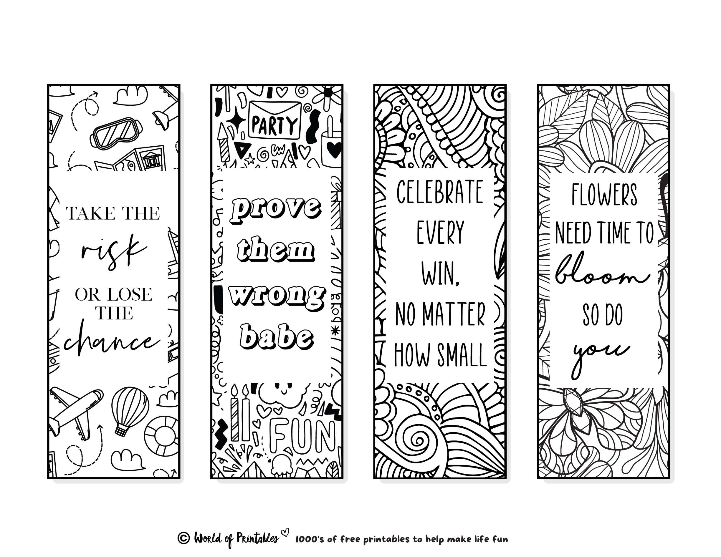 Printable Bookmarks To Color 120 For Adults U0026 Kids World Of Printables