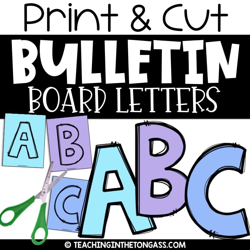 Printable Bulletin Board Letters A Z A z 0 9 Teaching In The Tongass
