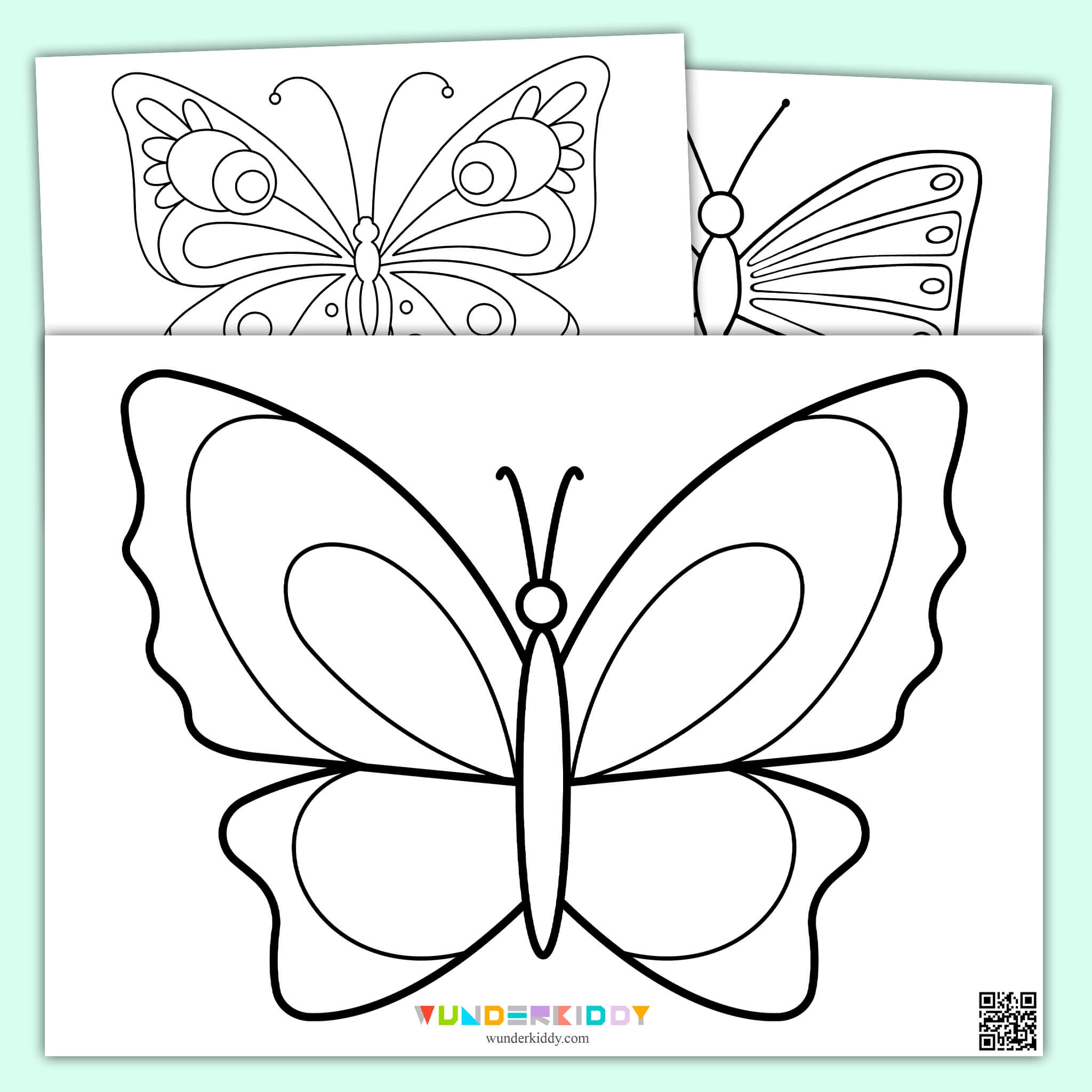 Printable Butterfly Template And Coloring Pages For Preschool