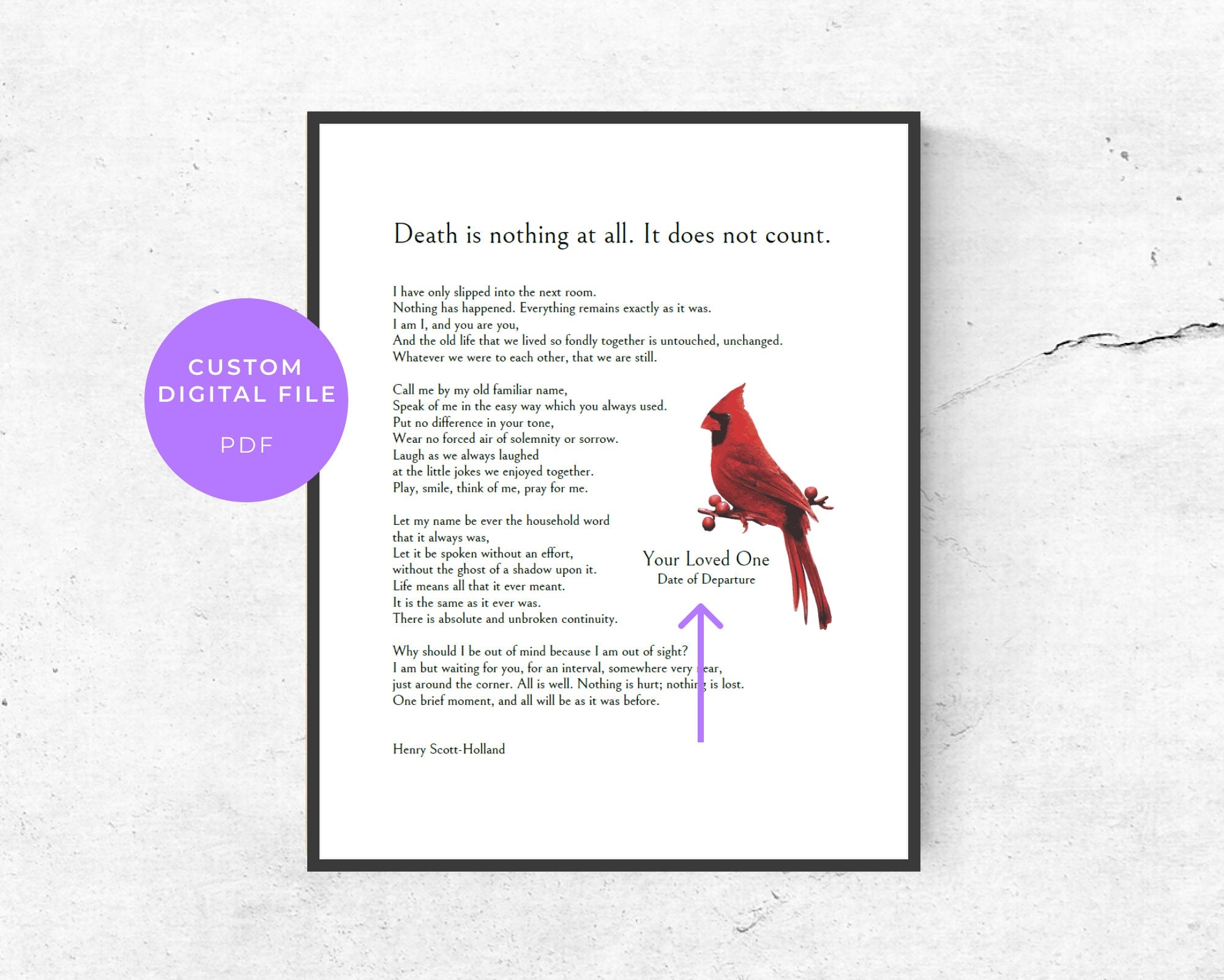 Free Printable Cardinal Poem