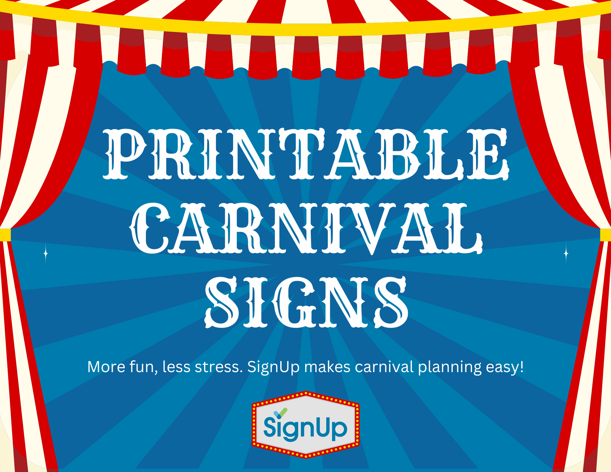 Free Printable Carnival Signs