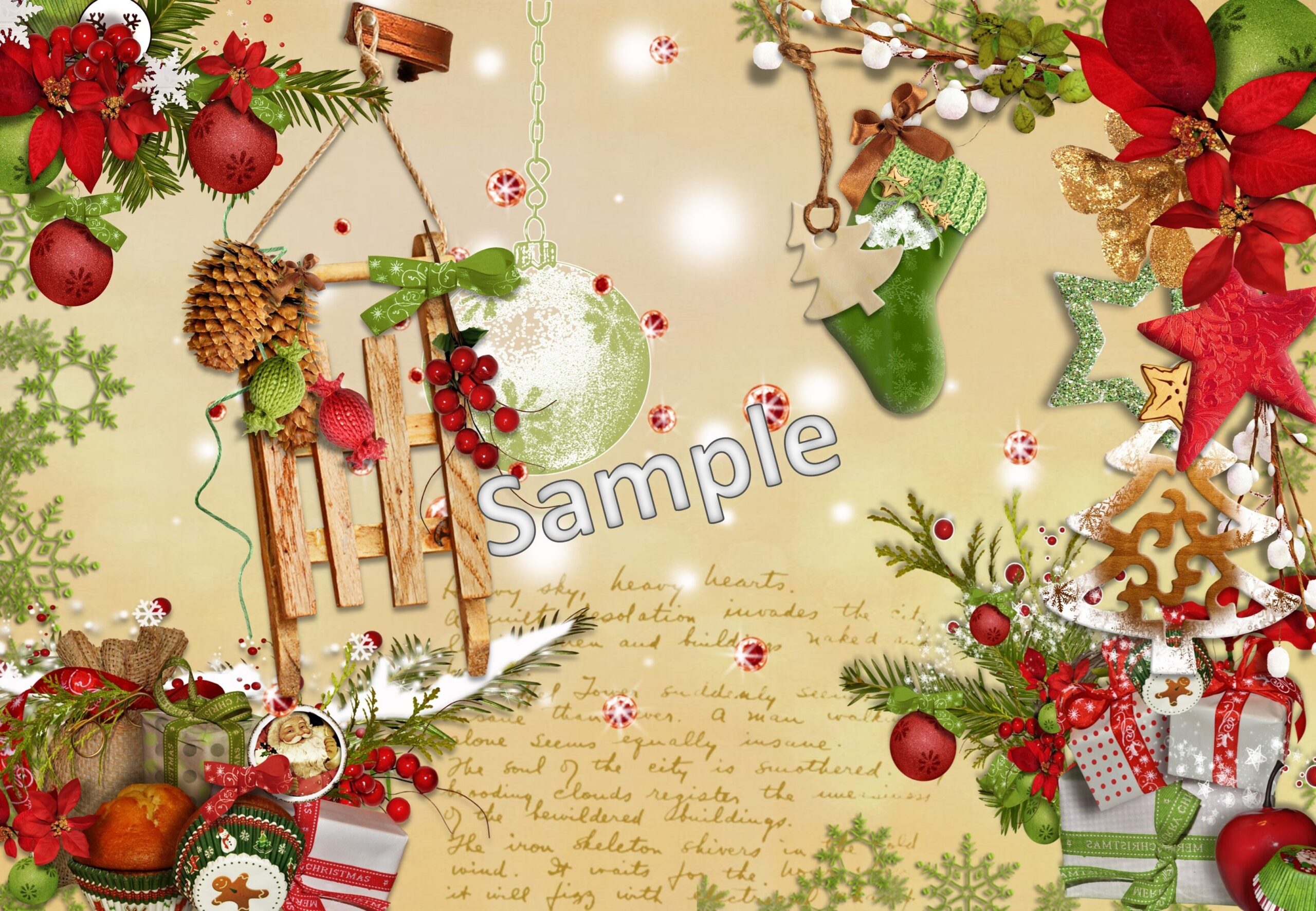 Free Printable Christmas Background Paper