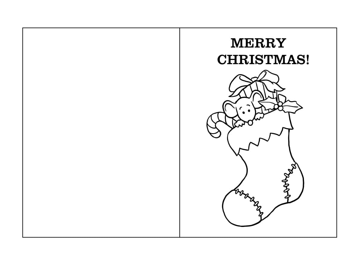 Printable Christmas Card Coloring Page Download Print Or Color Online For Free