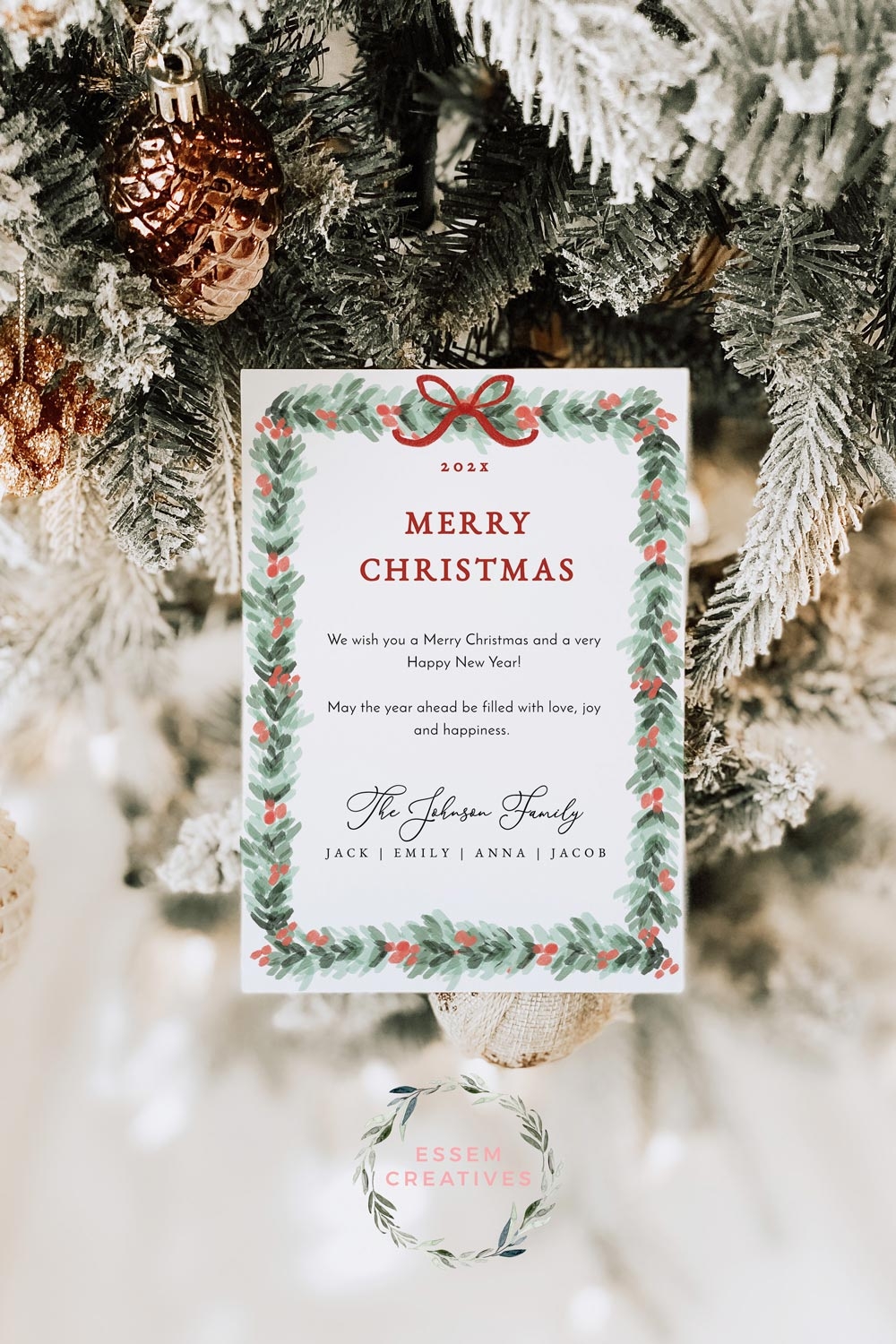 Christmas Card Template Free Printable