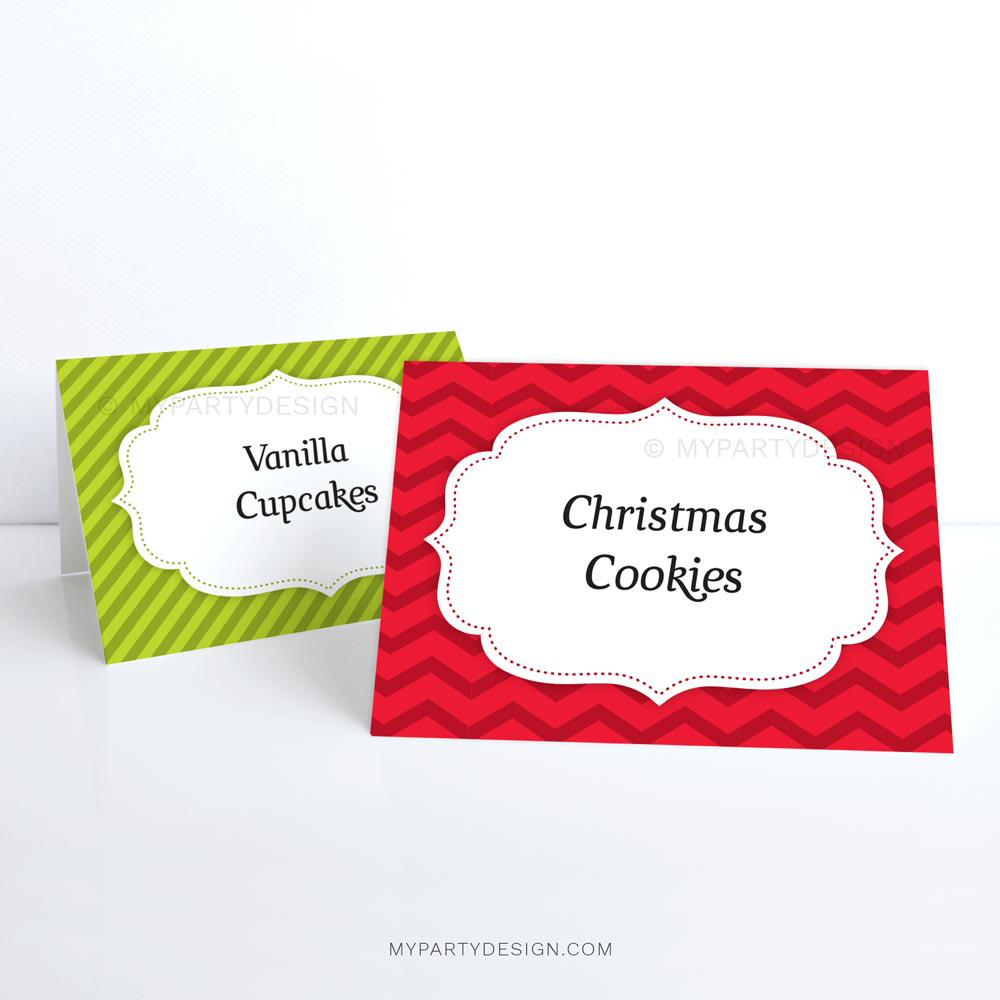 Printable Christmas Food Labels
