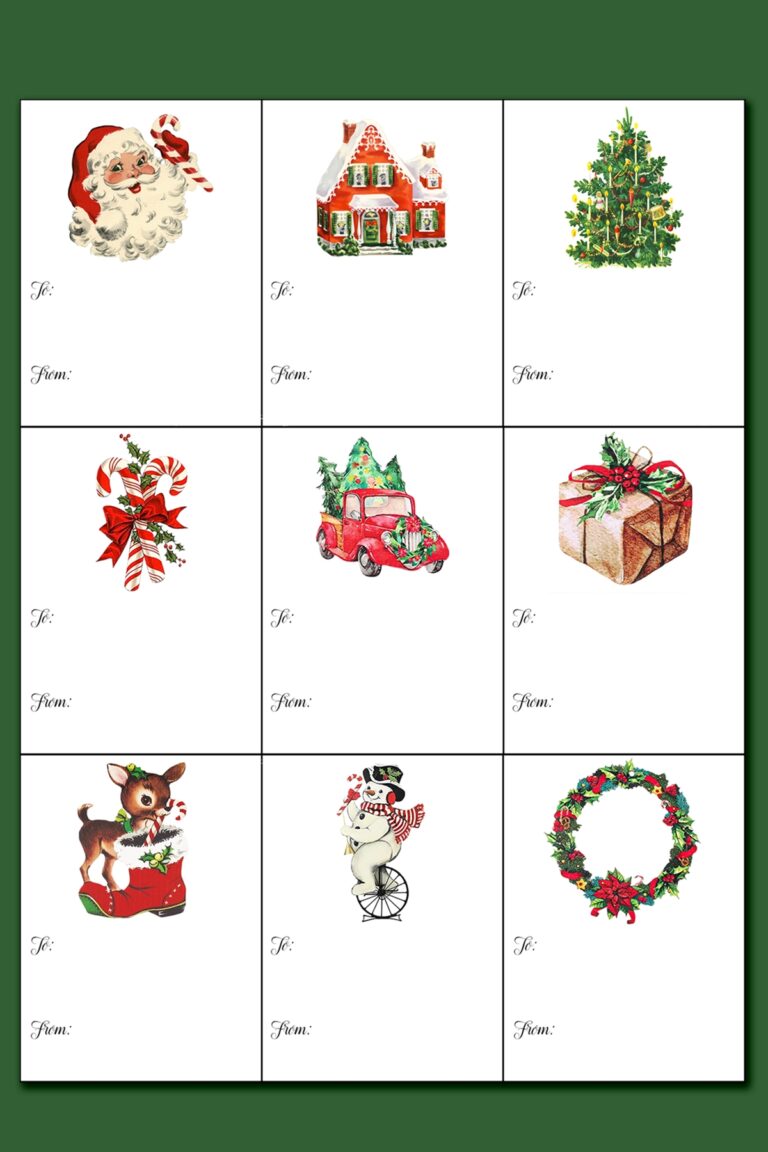 Printable Christmas Labels For Gifts Worksheets Library