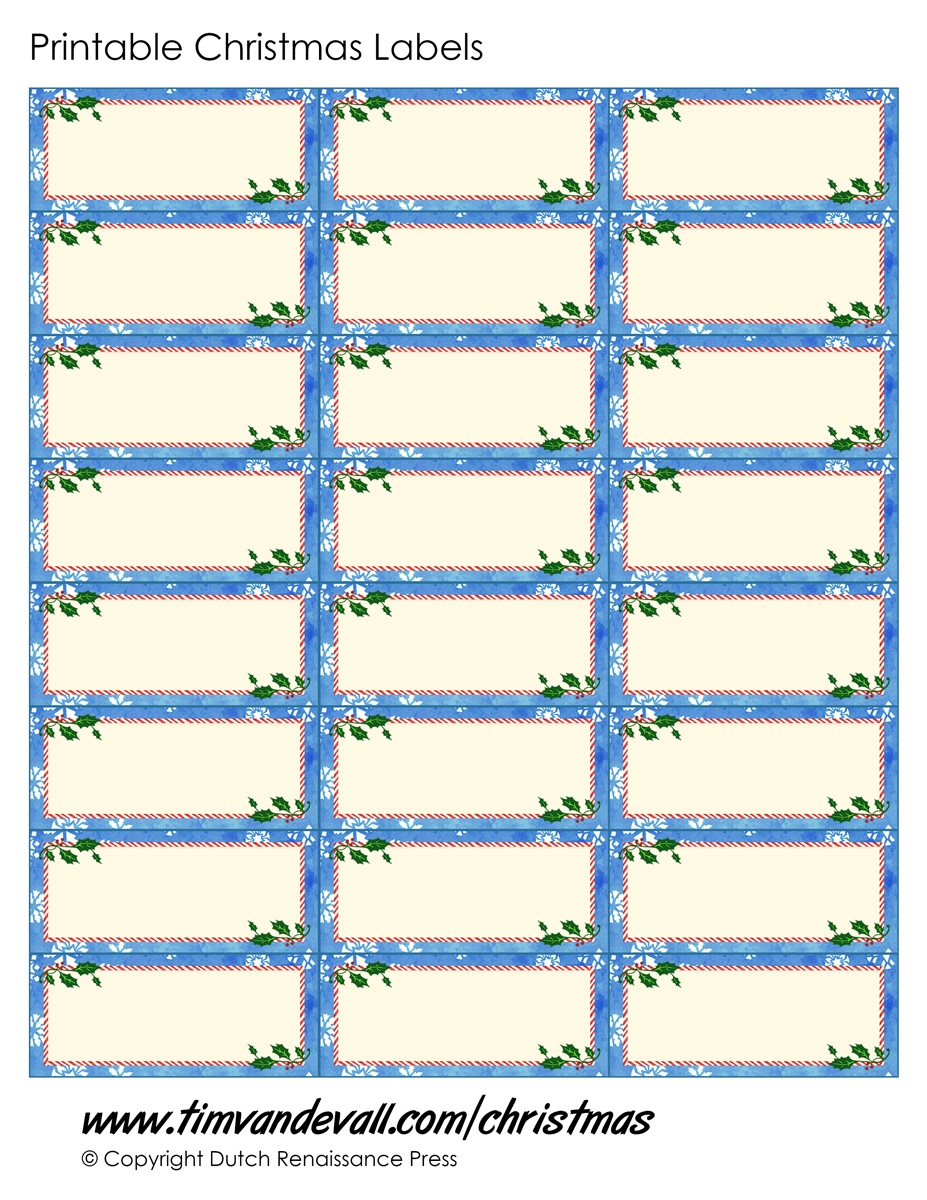 Printable Christmas Labels Free Christmas Label Templates