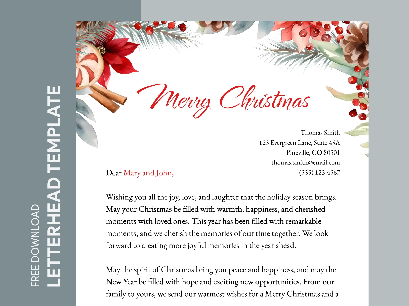 Printable Christmas Letterhead Free Google Docs Template By Gdoc On Dribbble