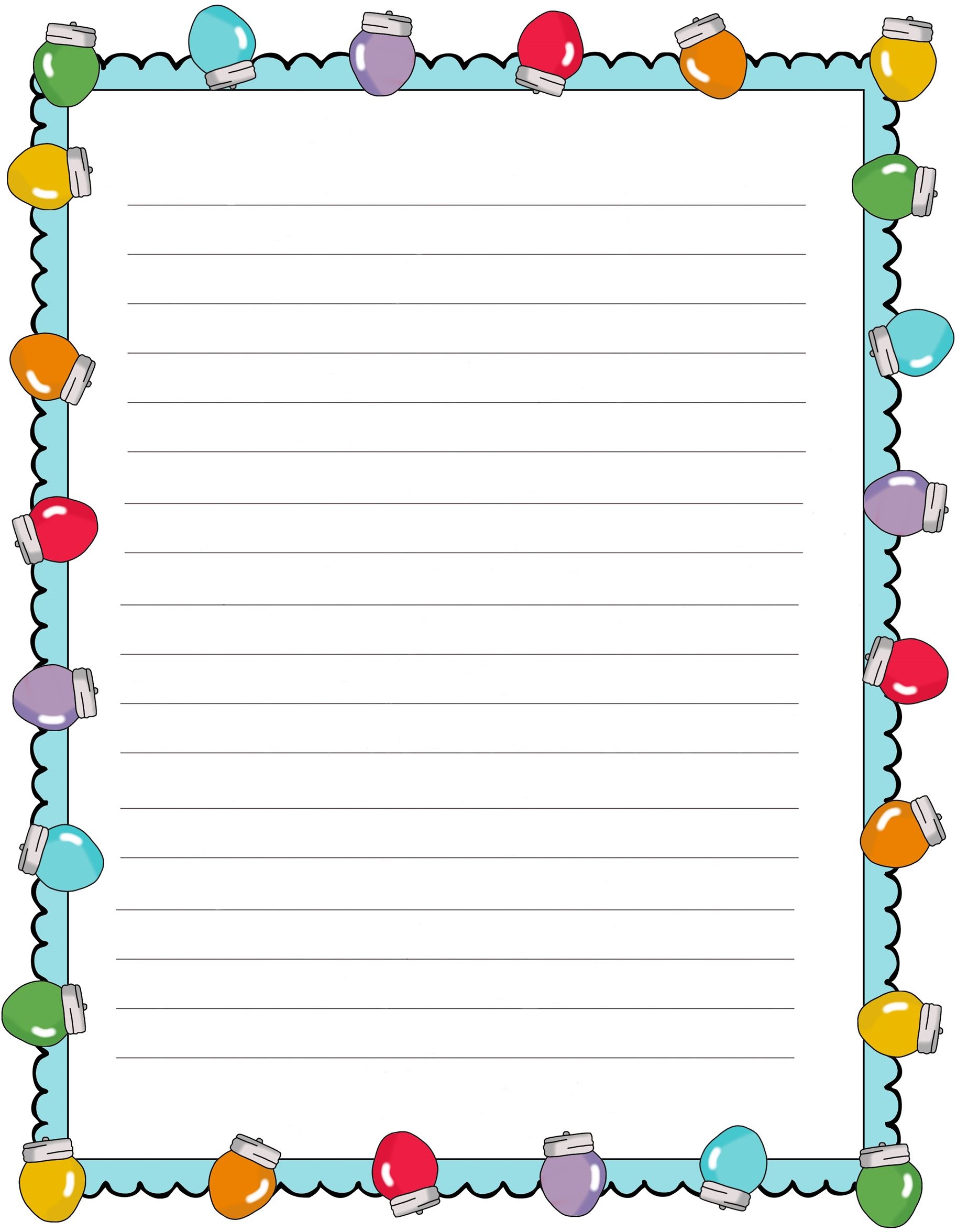Printable Christmas Notepaper Stationery 56 Free Designs