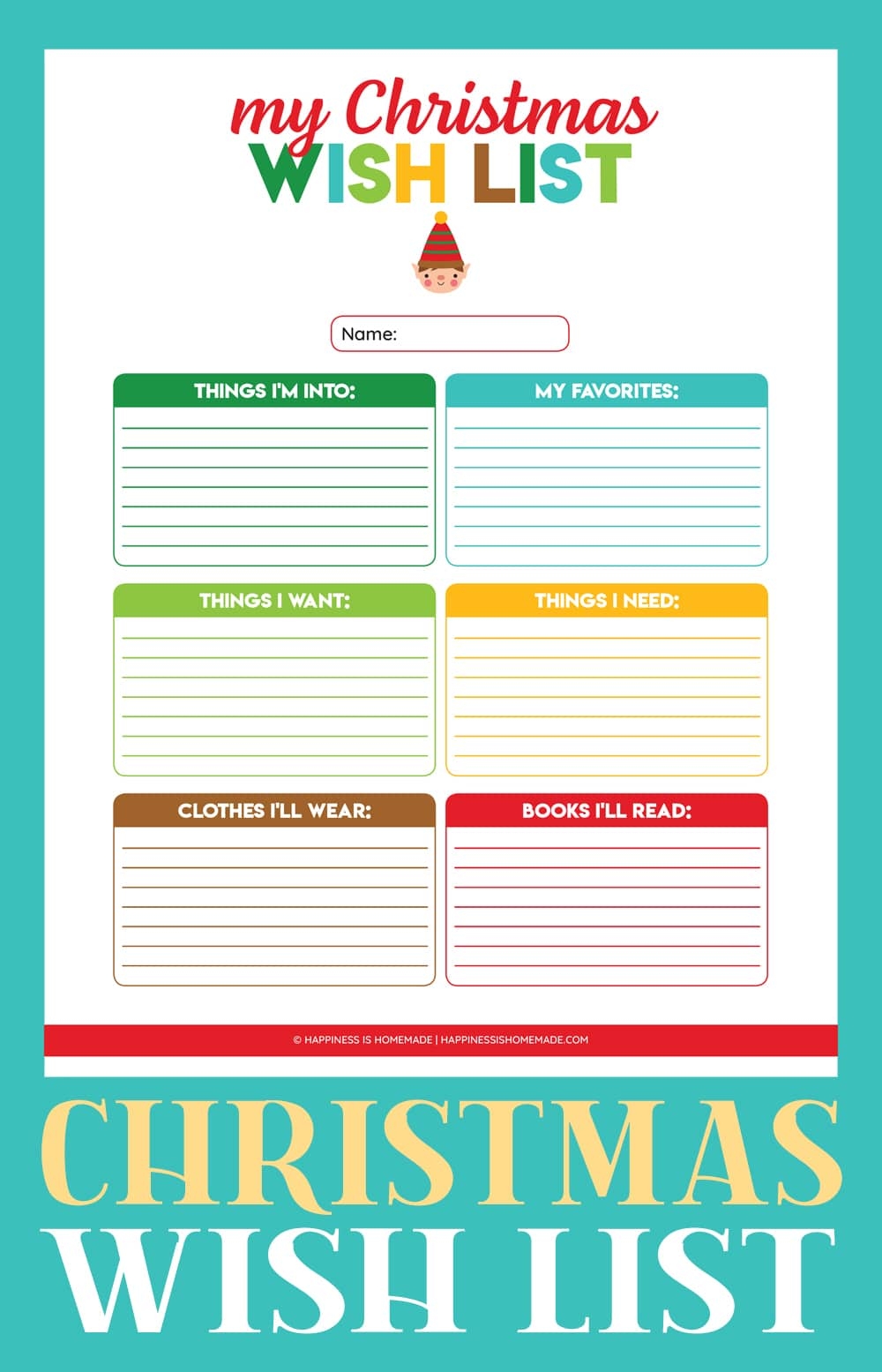 Santa Claus Wish List Printable Free