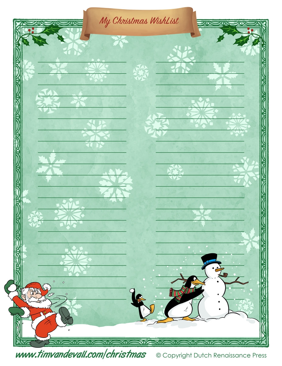 Free Christmas Wish List Printable