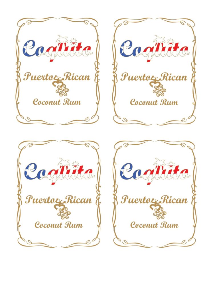 Printable Coquito Labels Free Printable Party Favors