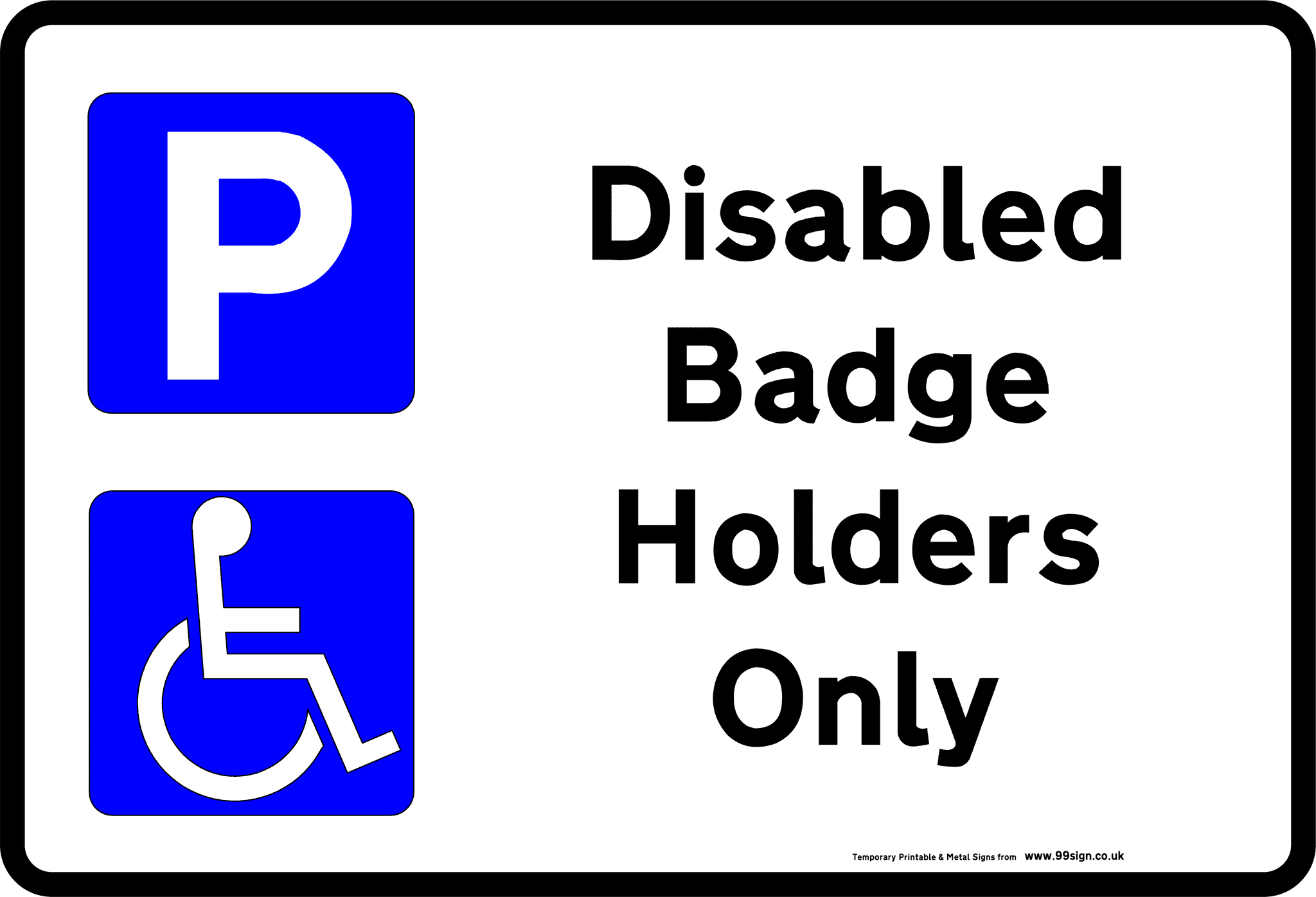 Free Printable Handicap Sign